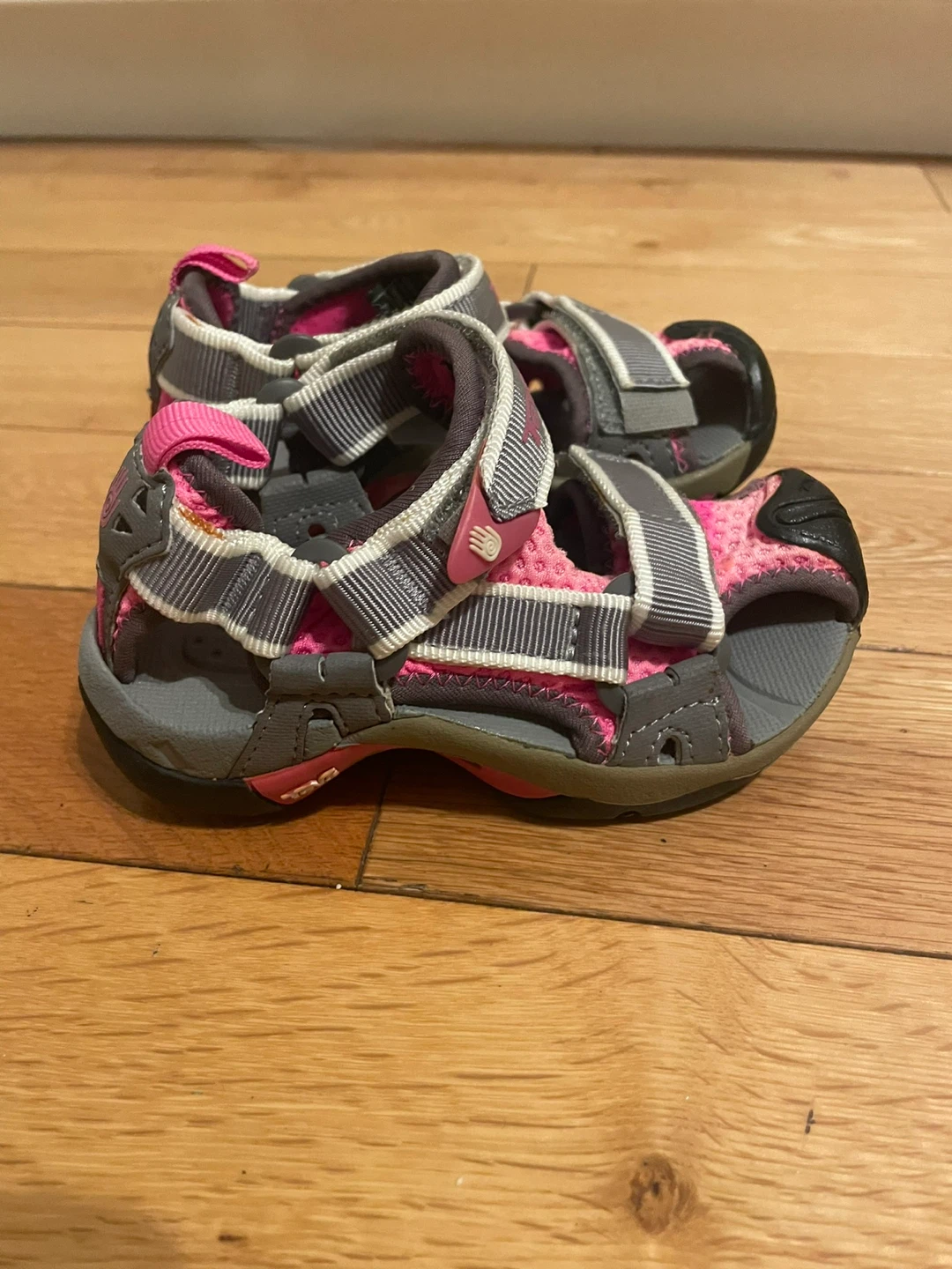Kids Teva Pink Grey Sandals Toddler Size 7 - photo 2