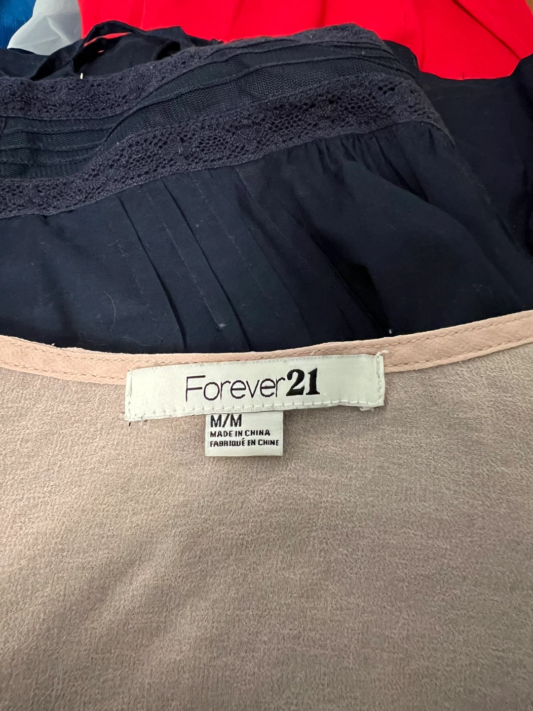 Forever 21 Pink Chiffon Layered Blouse M/M - photo 3