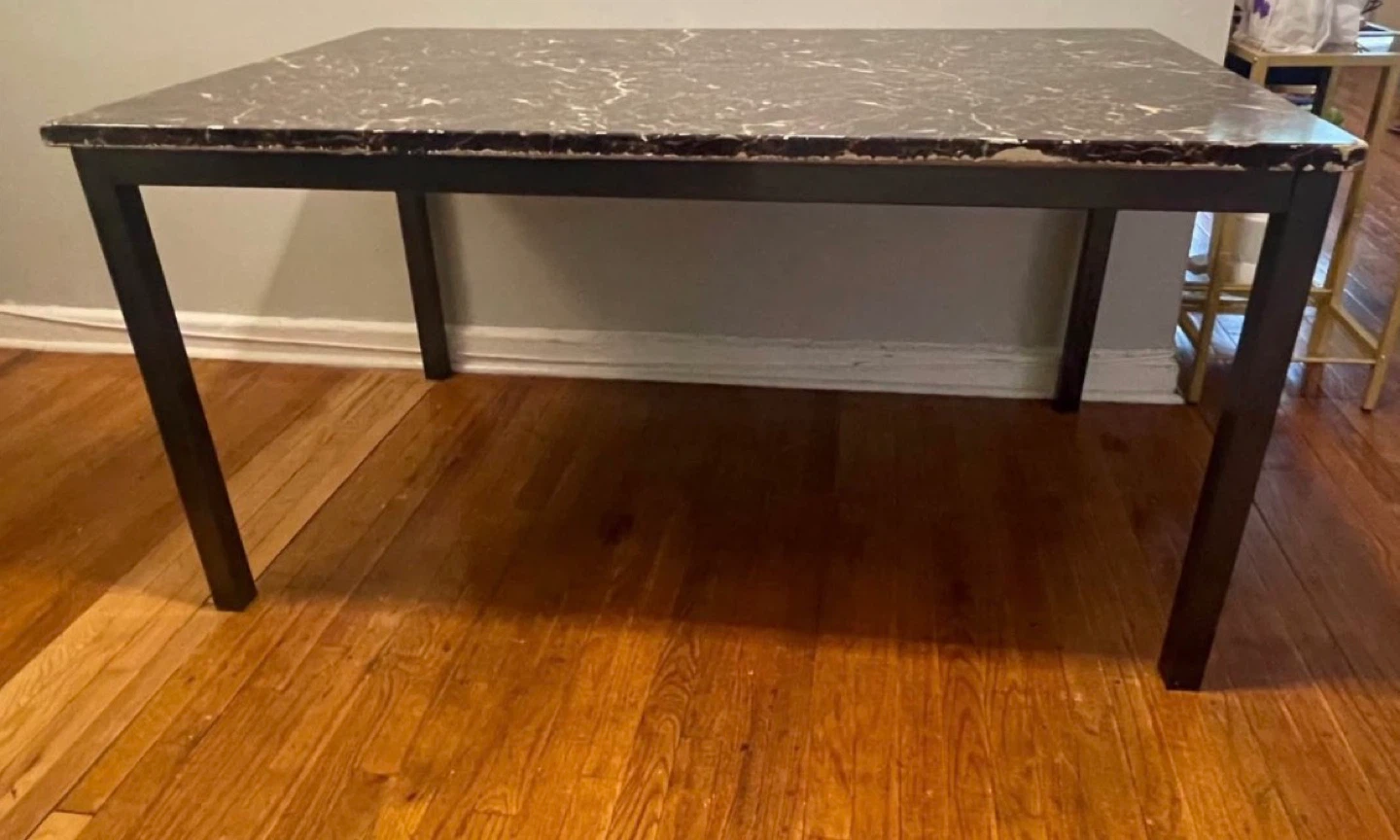 Faux Marble Top Dining Table $40 - photo 5