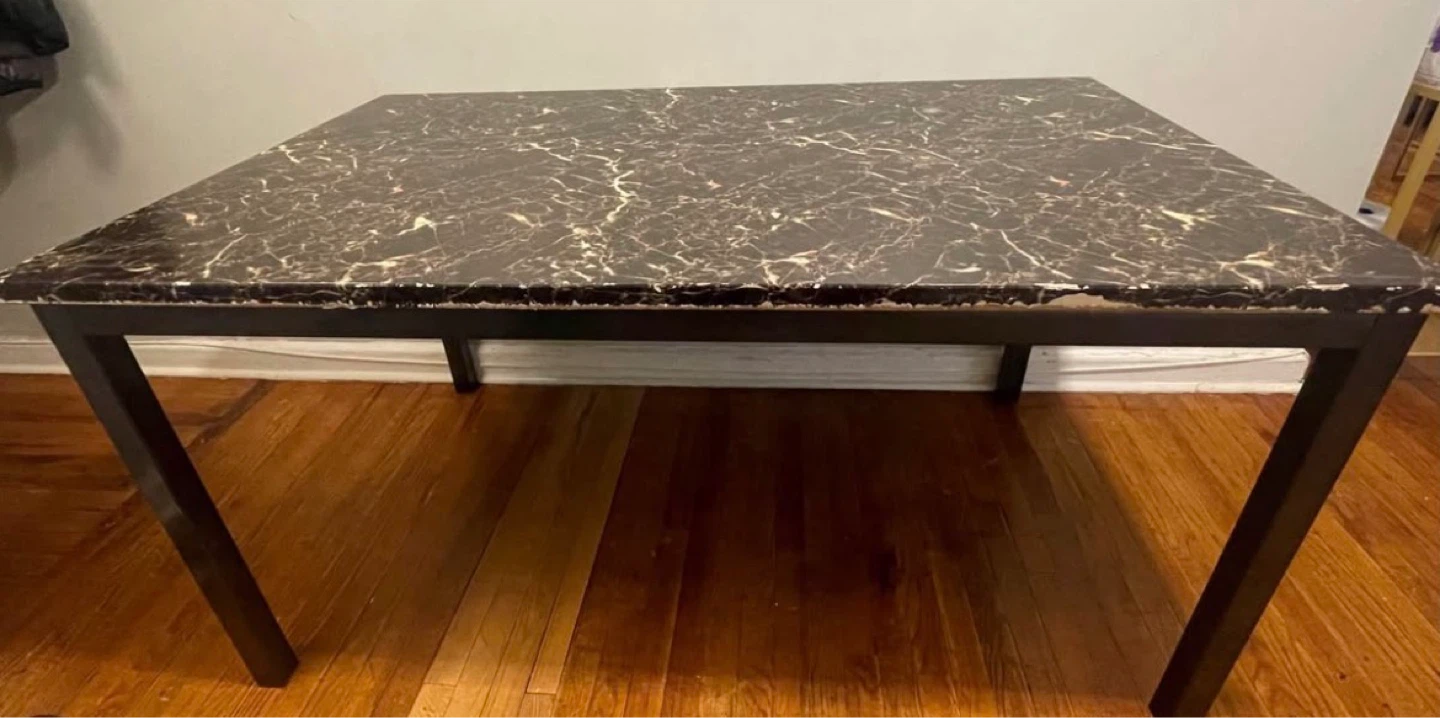 Faux Marble Top Dining Table $40 - photo 4