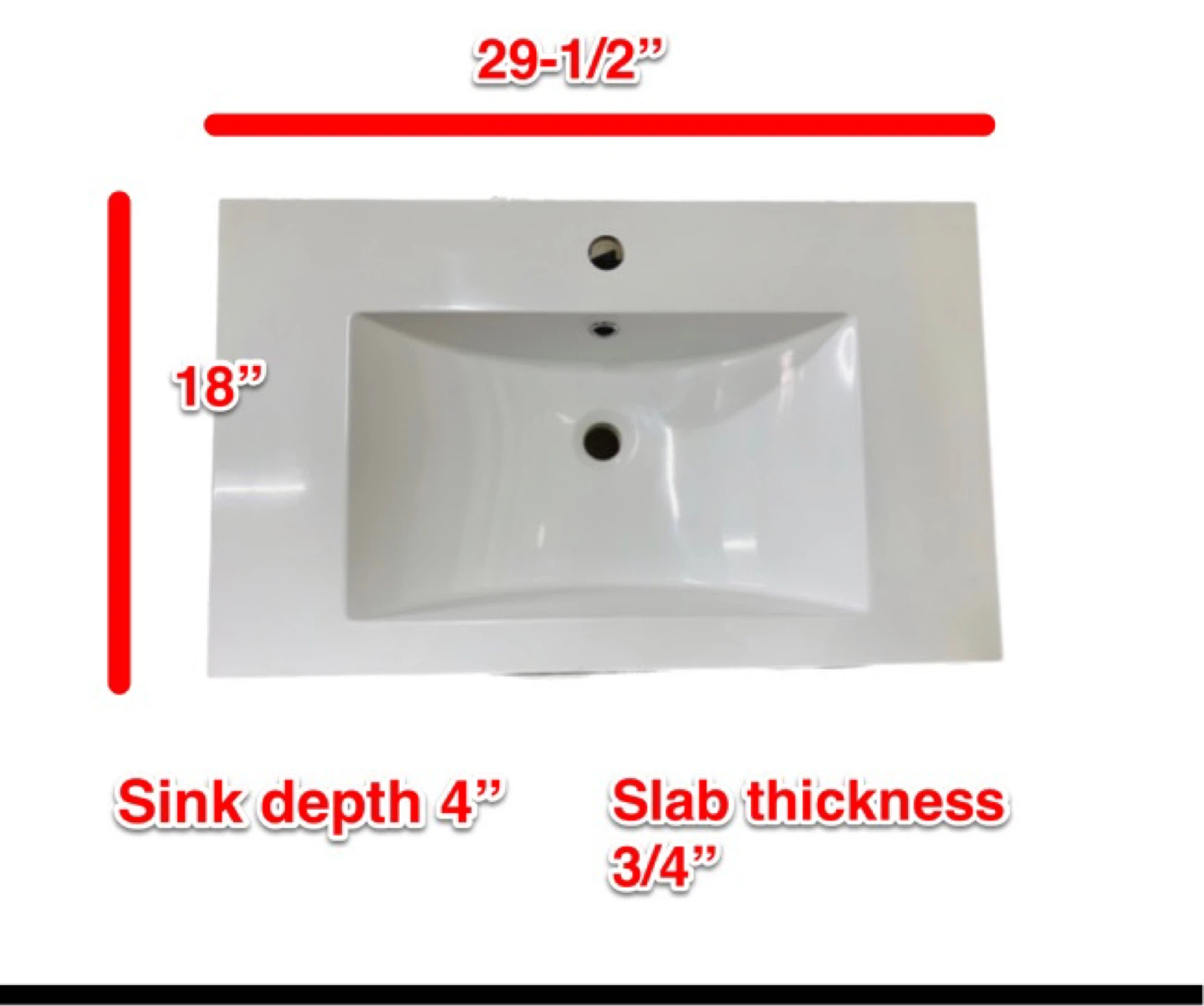 Double Sink Vanity Top - 60"