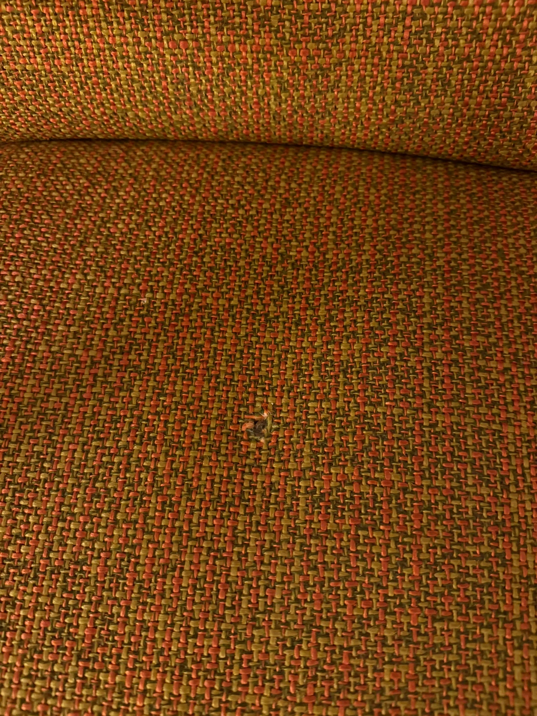Vintage Accent Chair - Mustard Yellow Tweed Fabric - photo 5