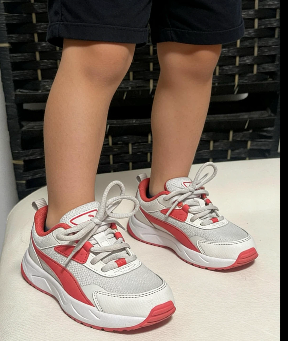 Puma Toddler Shoes White/Red Size 11C