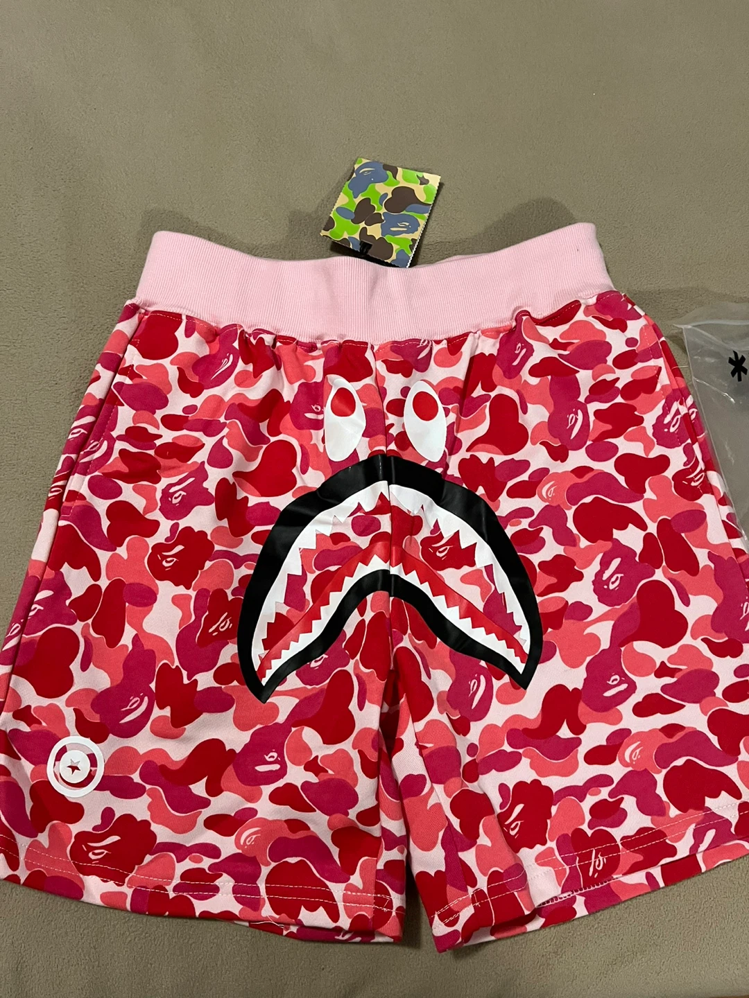 A Bathing Ape BAPE Camo Shorts Pink