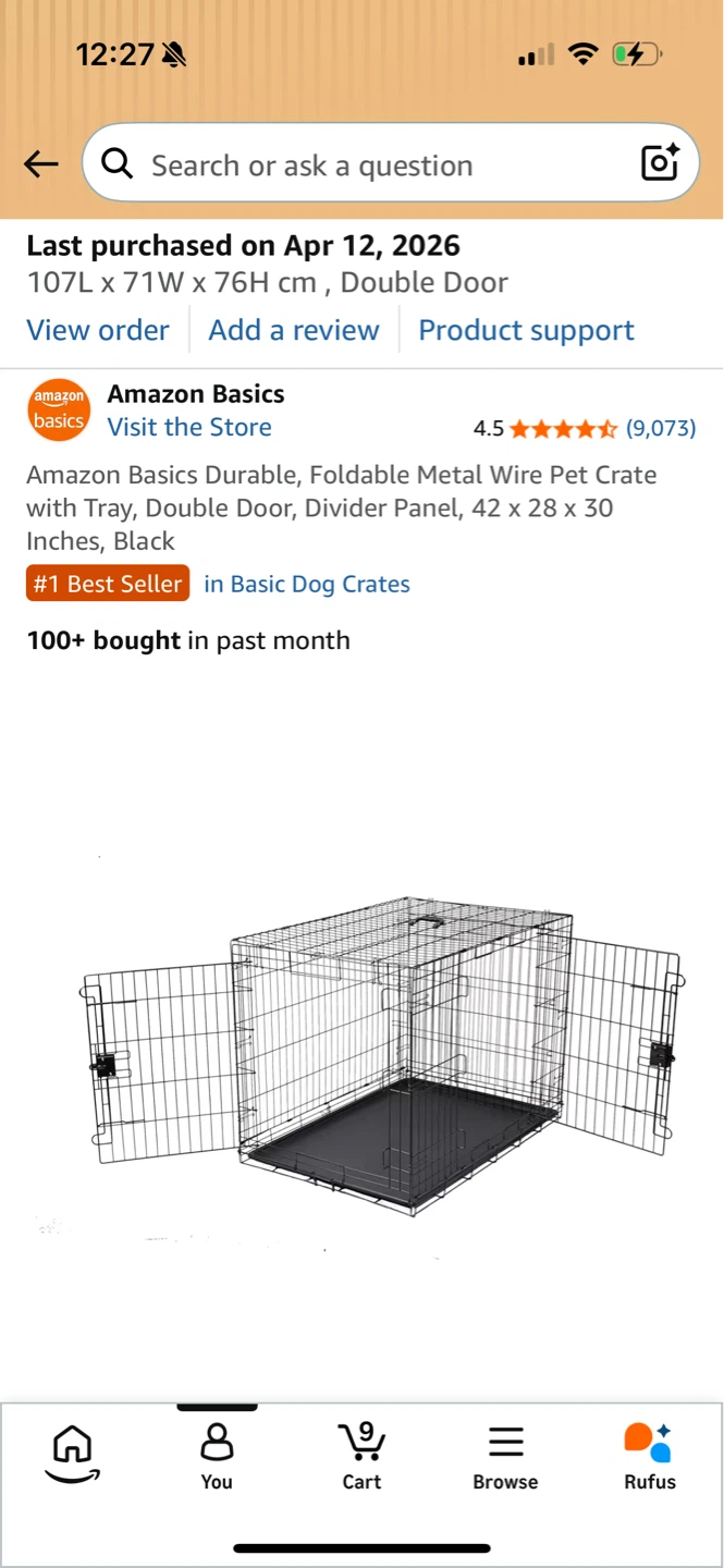 BRAND-NEW in the box Amazon Basics Foldable Metal Wire Pet Crate