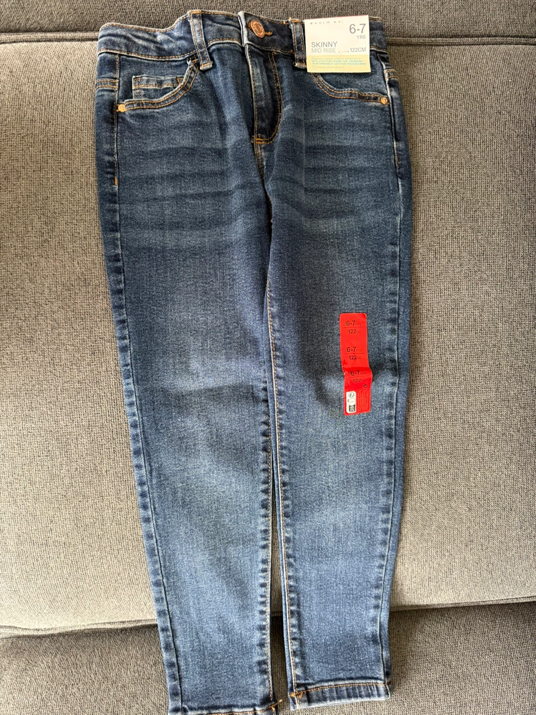 For Immediate Pick Up - Skinny Mid Rise Blue Denim Jeans (New) - photo 2