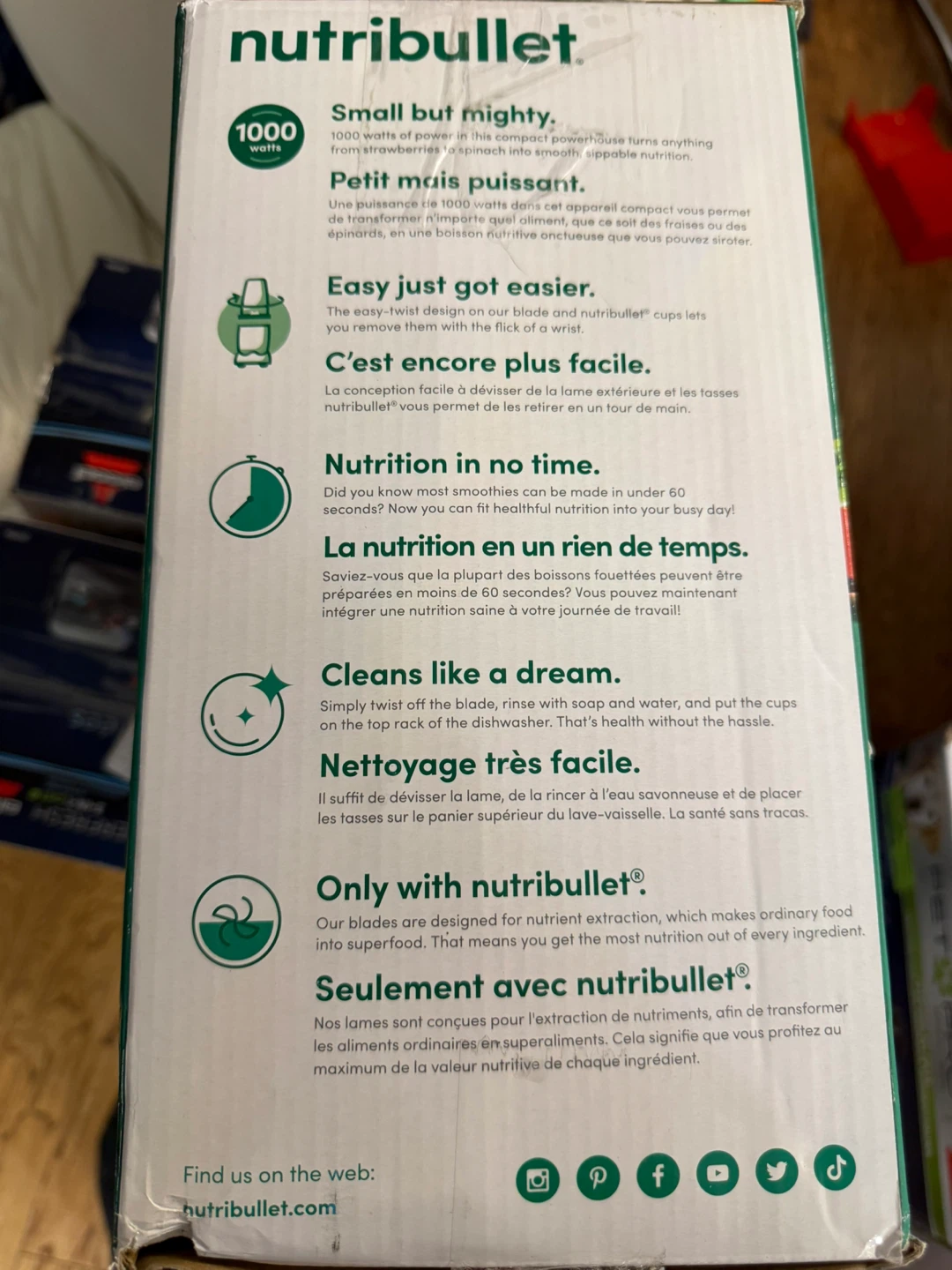 NutriBullet Pro 1000 Smoothie Blender - photo 2