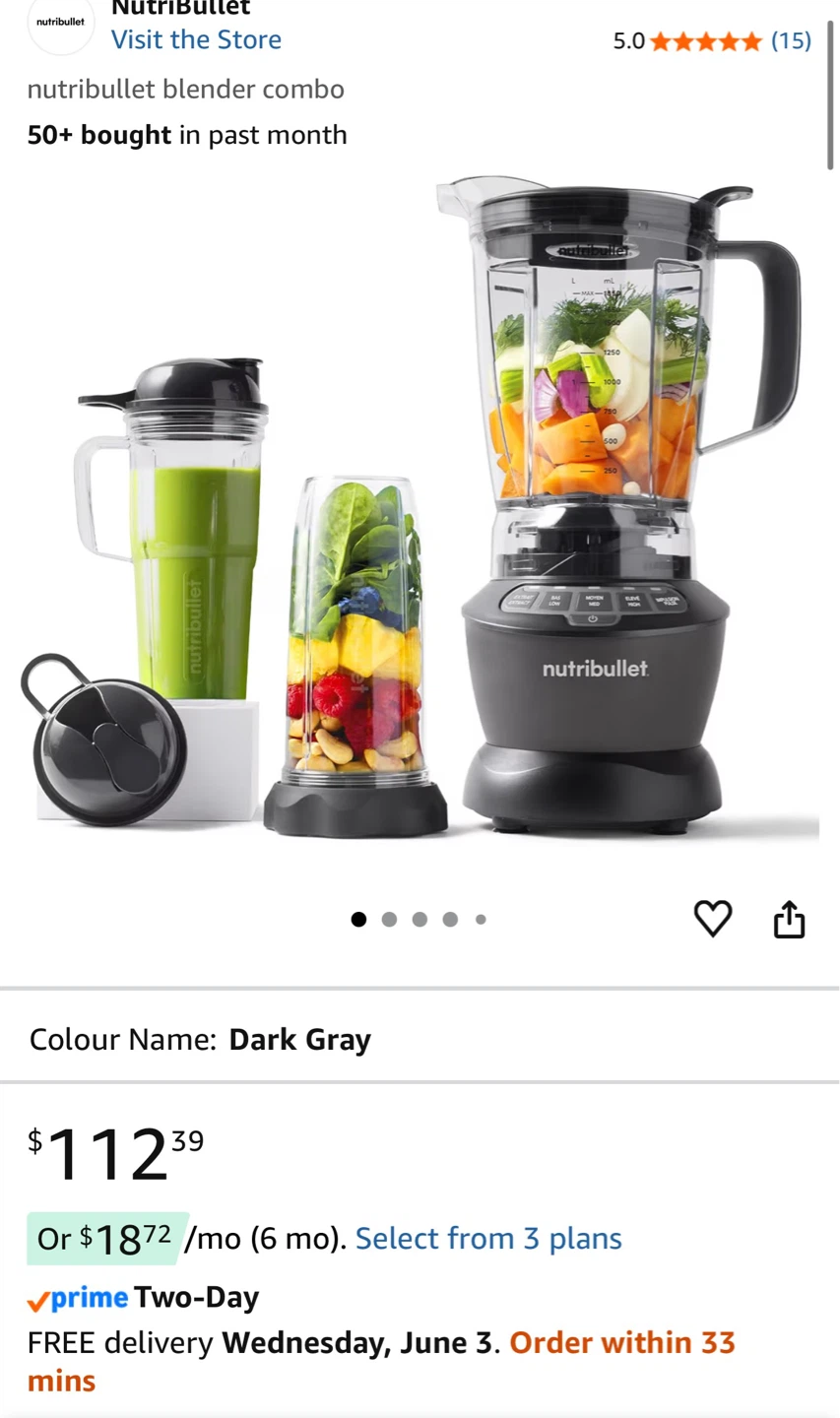 NutriBullet Blender Combo - Dark Gray - photo 4