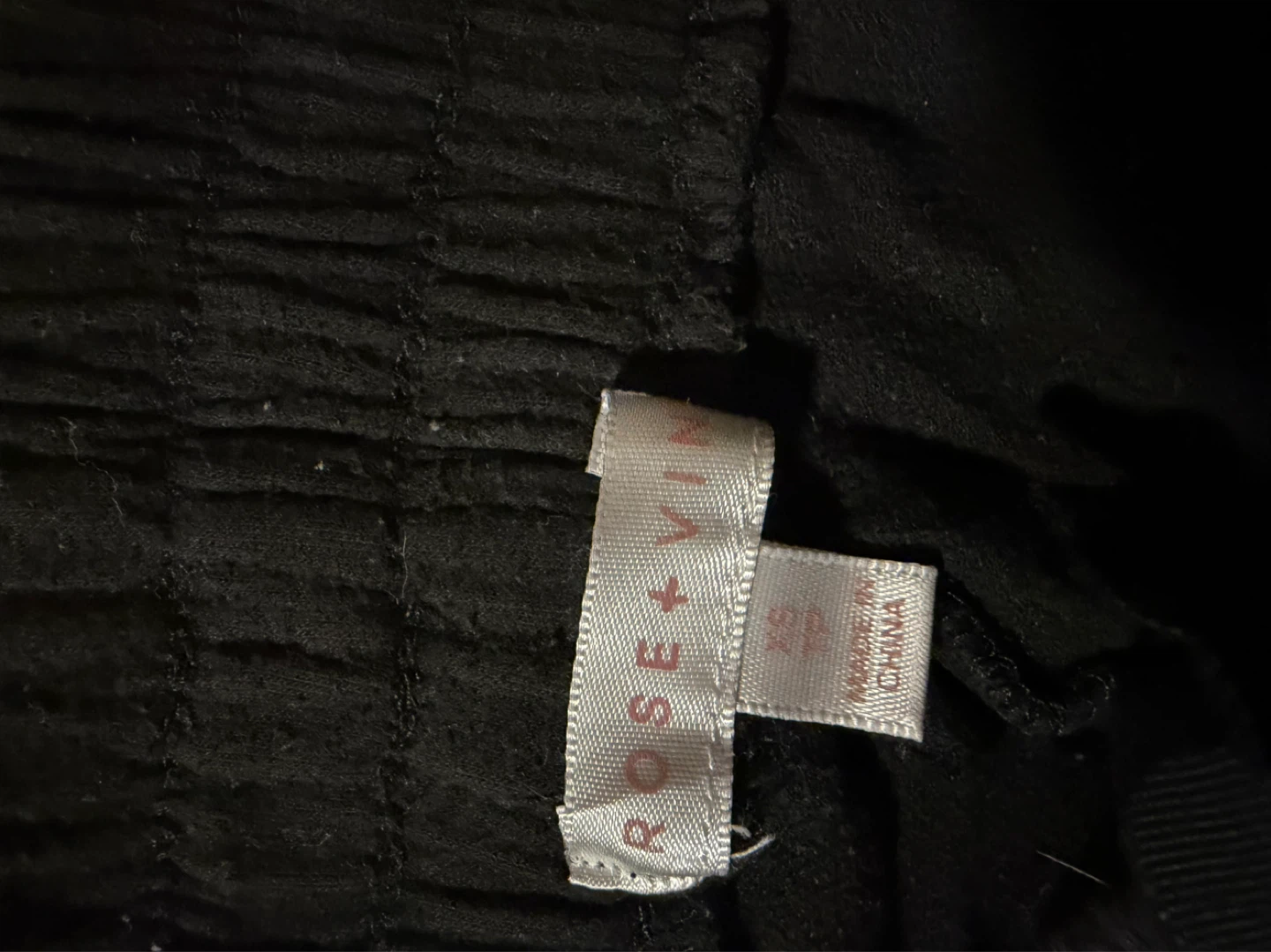 Rose + Vine Black Joggers XS