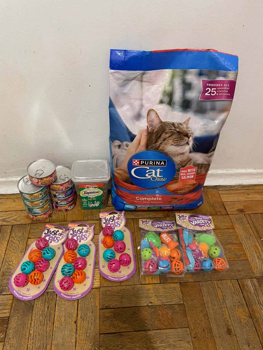 Brand New Cat Food, Treats & Toys Lot