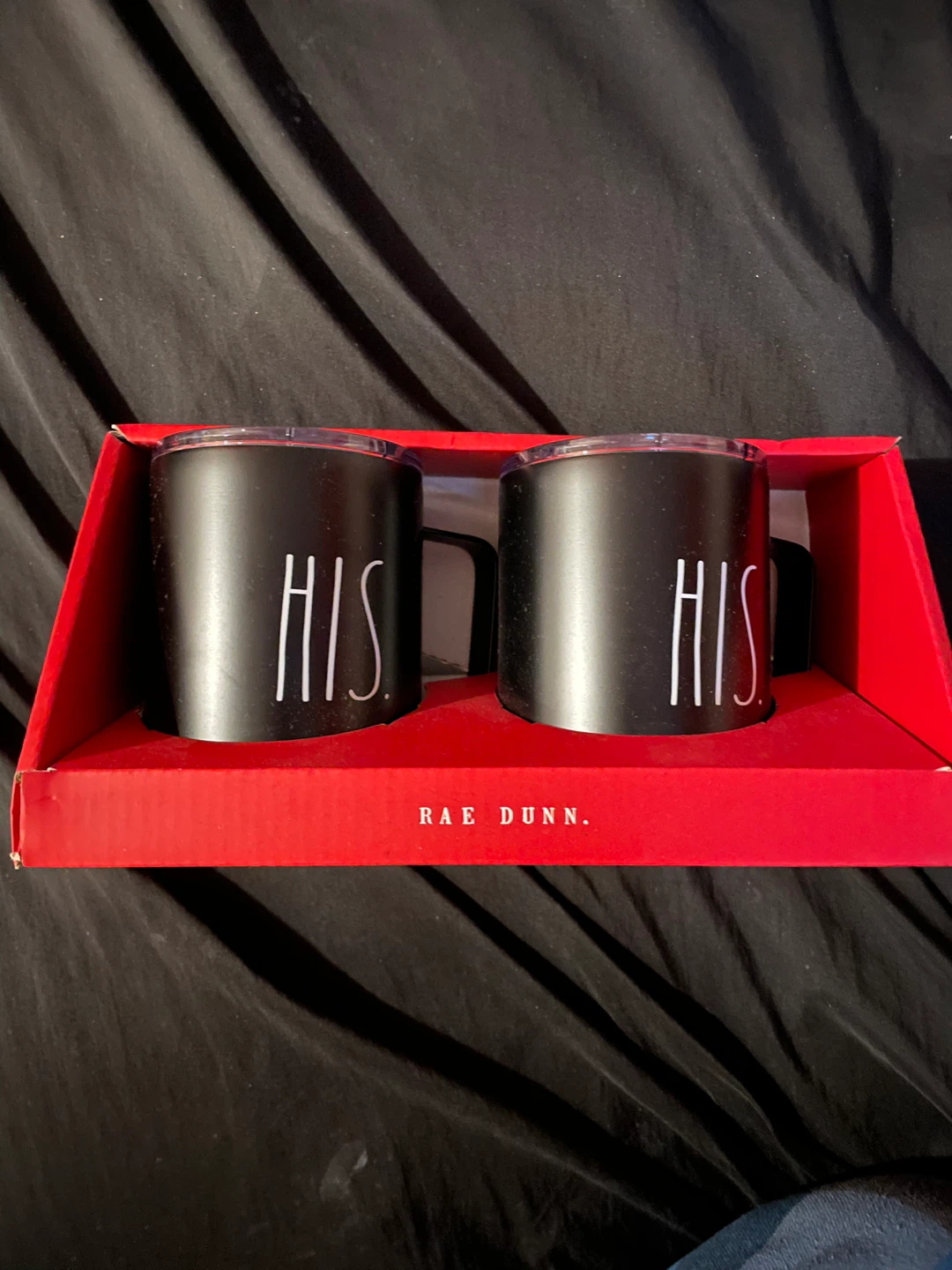 Rae Dunn "His" Insulated Stainless Steel Mugs (Set of 2)