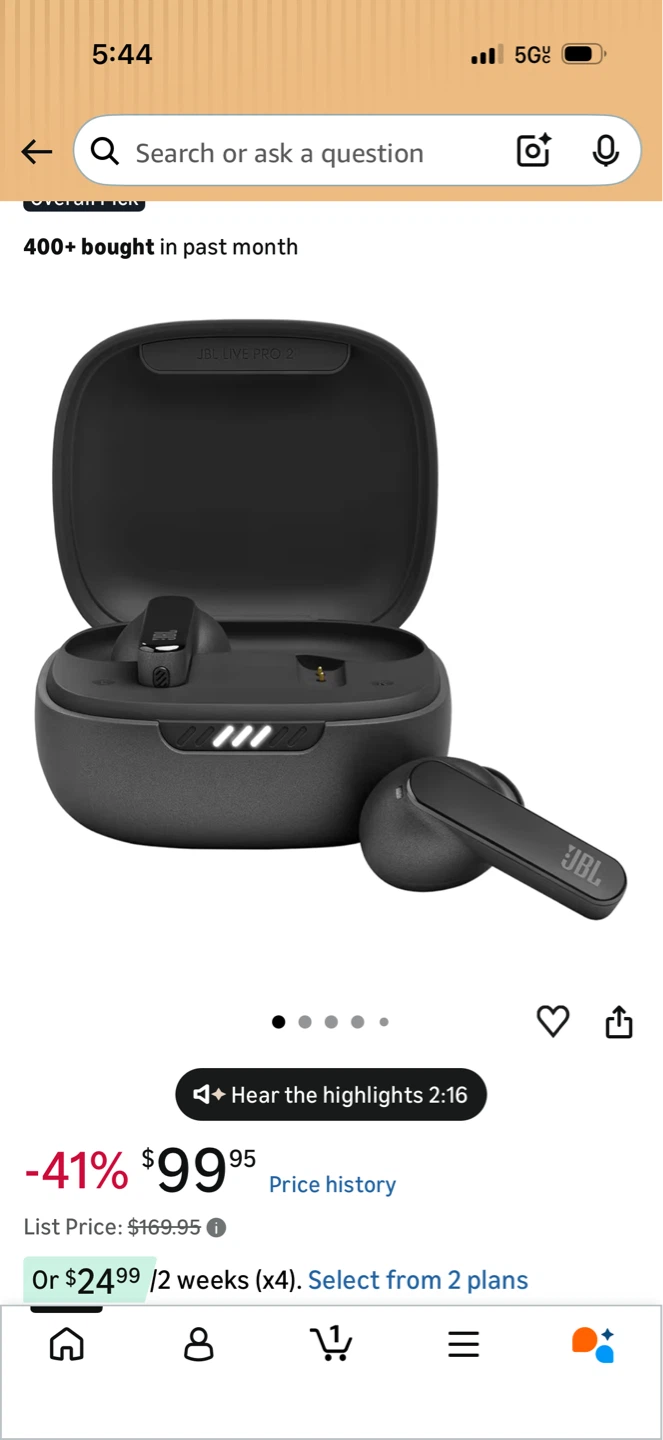 JBL Live Pro 2 TWS Wireless Earbuds - Black - photo 4