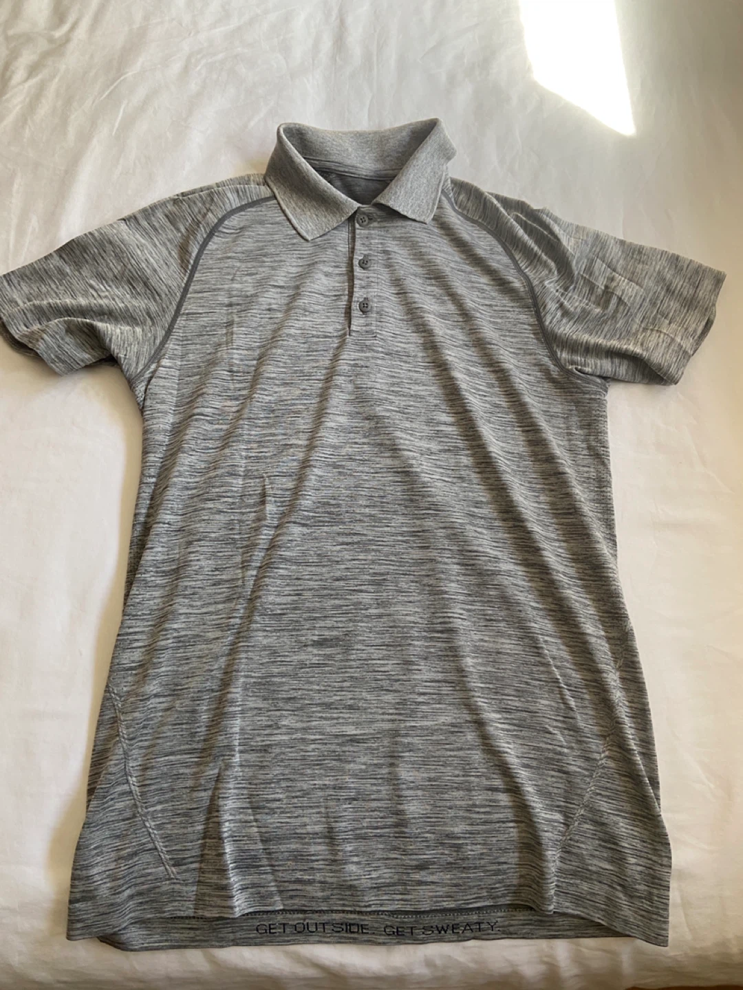 Lululemon Men's Polo Shirt - Grey Heather