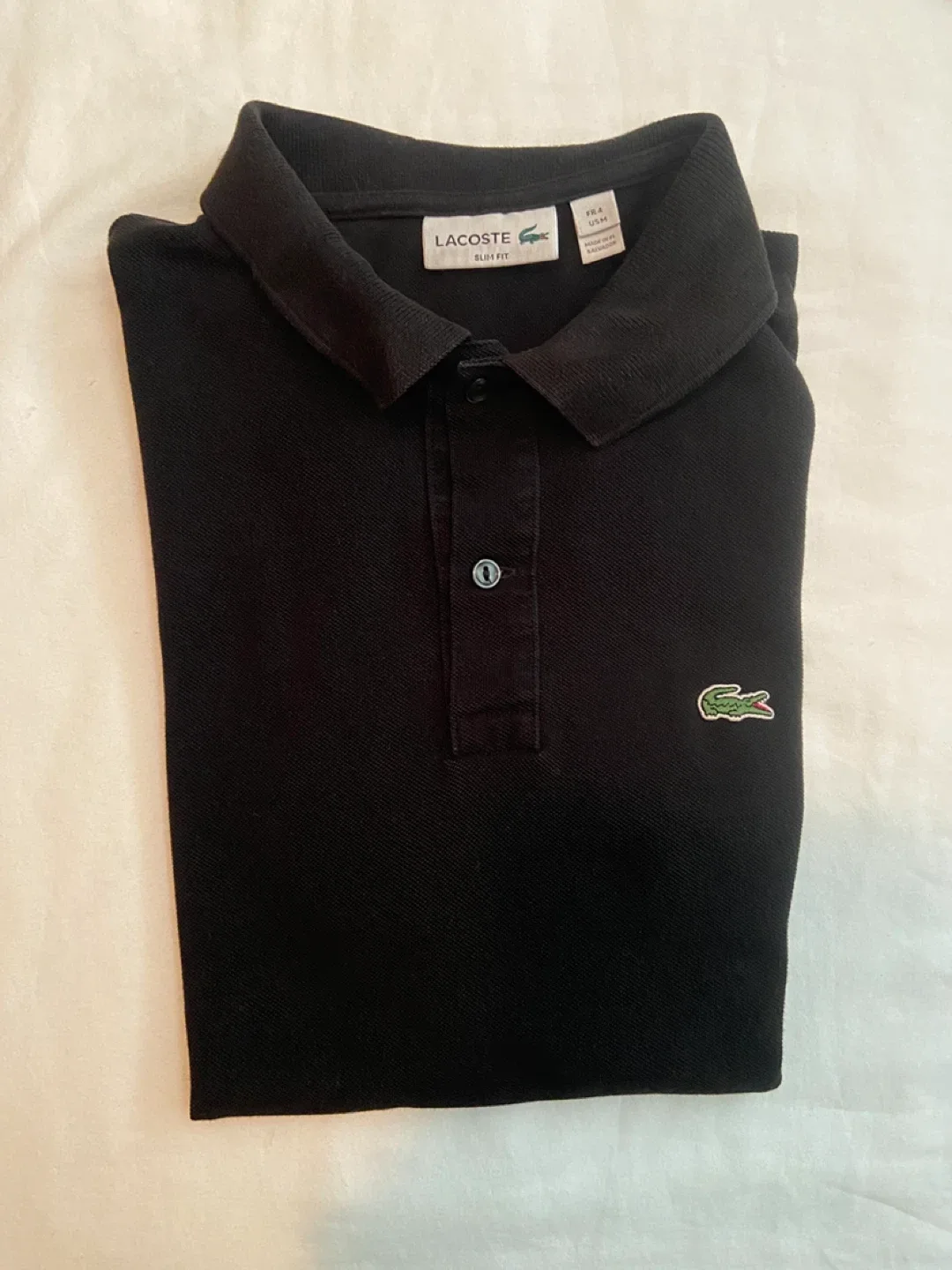 Lacoste Black Slim Fit Polo Shirt - Size M - photo 2