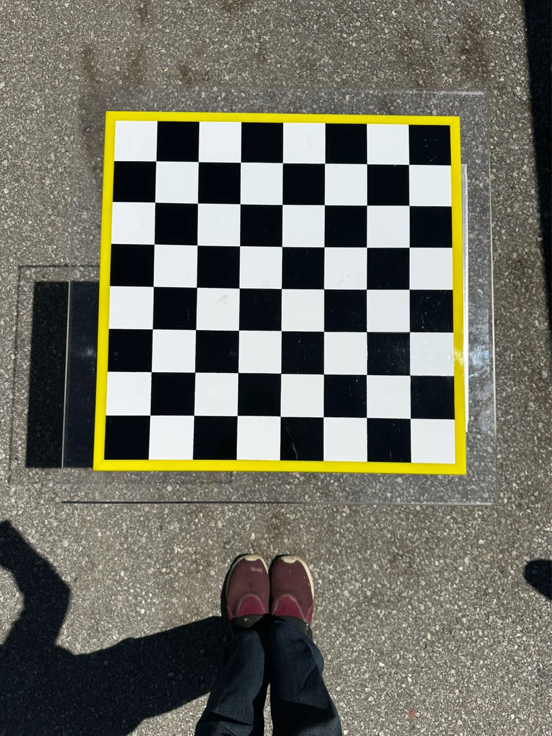 Unique Checkerboard Accent Table Top