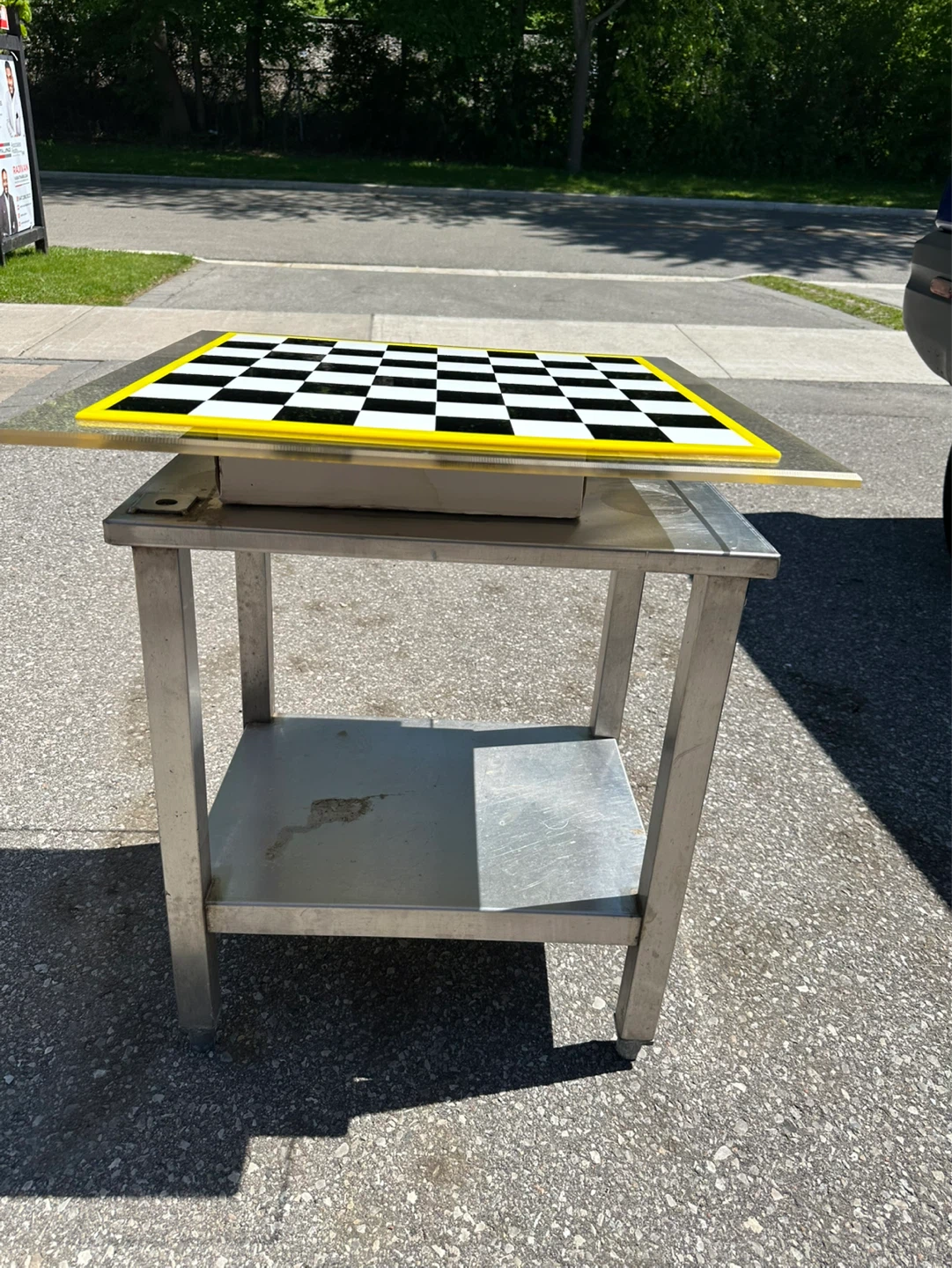 Unique Checkerboard Accent Table Top - photo 3