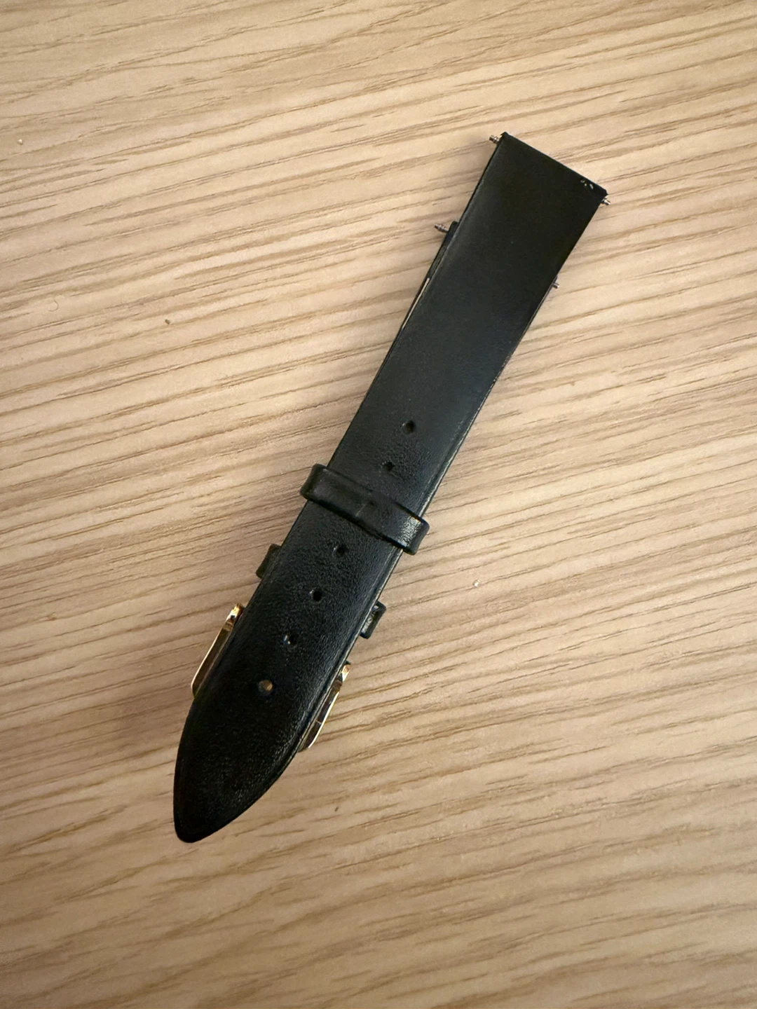 Hirsch Black Leather Watch Strap 19mm