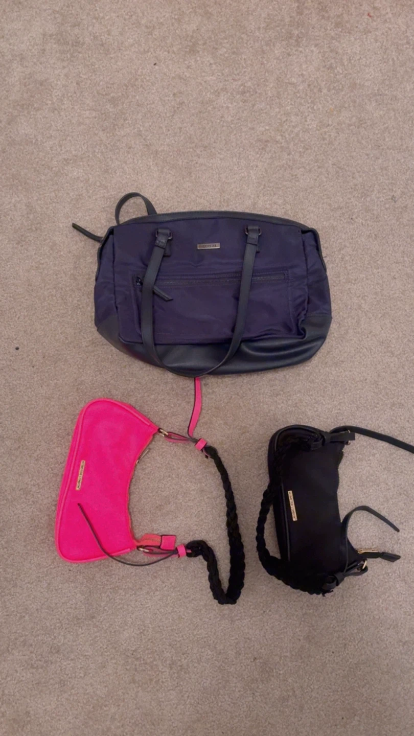Bundle of 3 Handbags - Navy, Hot Pink, Black