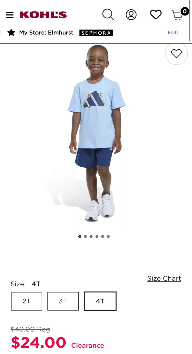 Adidas Boys' T-Shirt & Shorts Set 4t