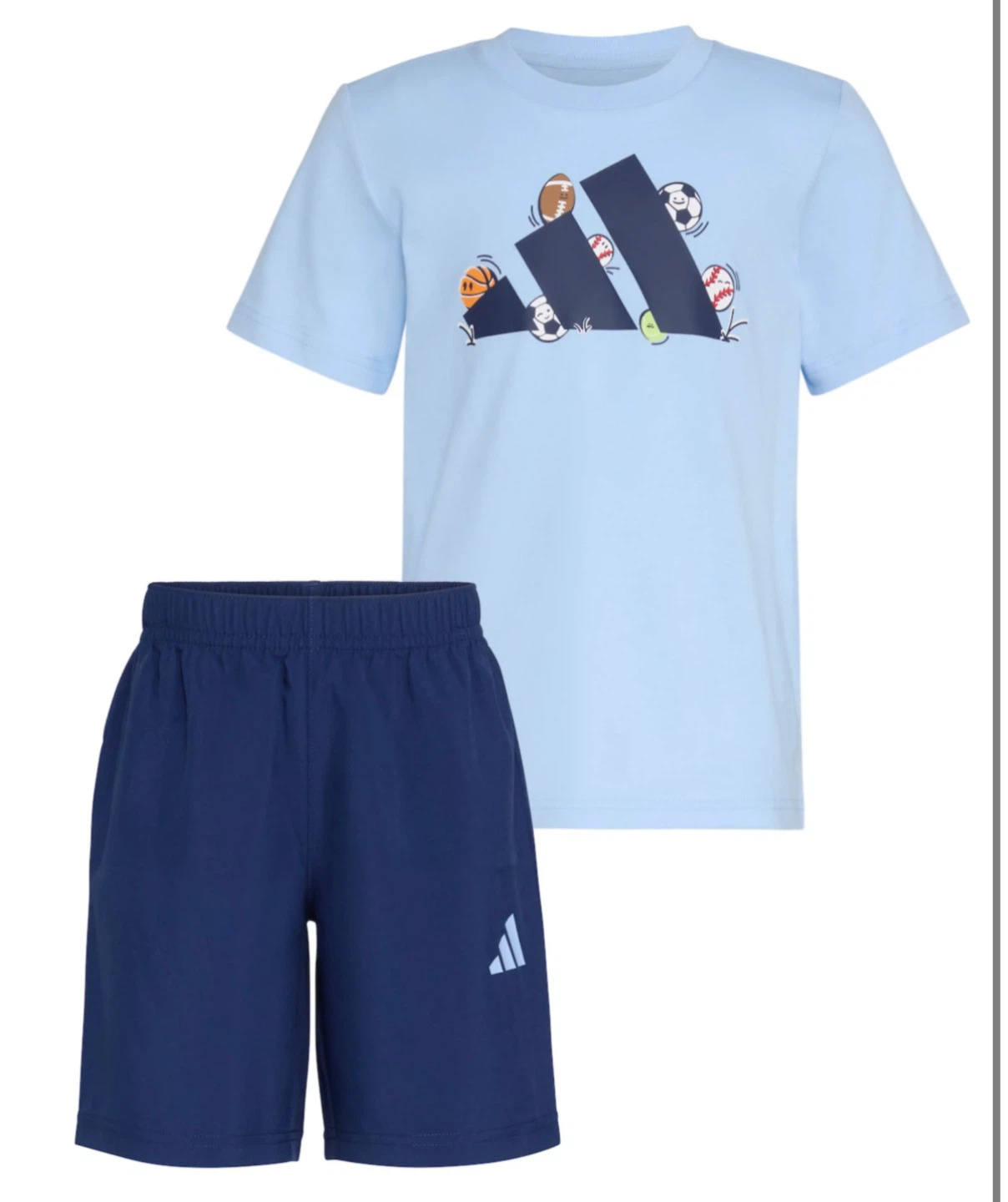 Adidas Boys' T-Shirt & Shorts Set 4t - photo 2