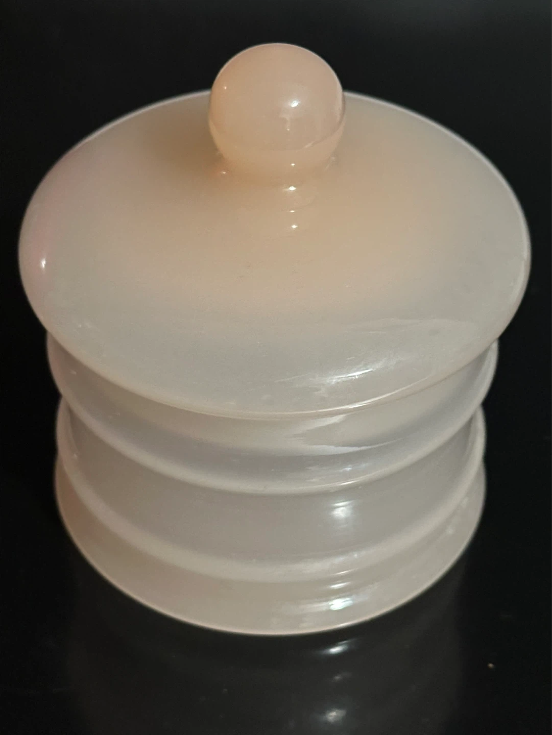 Mid century Murano Vincenzo Nason opaline glass dresser Jar - photo 2