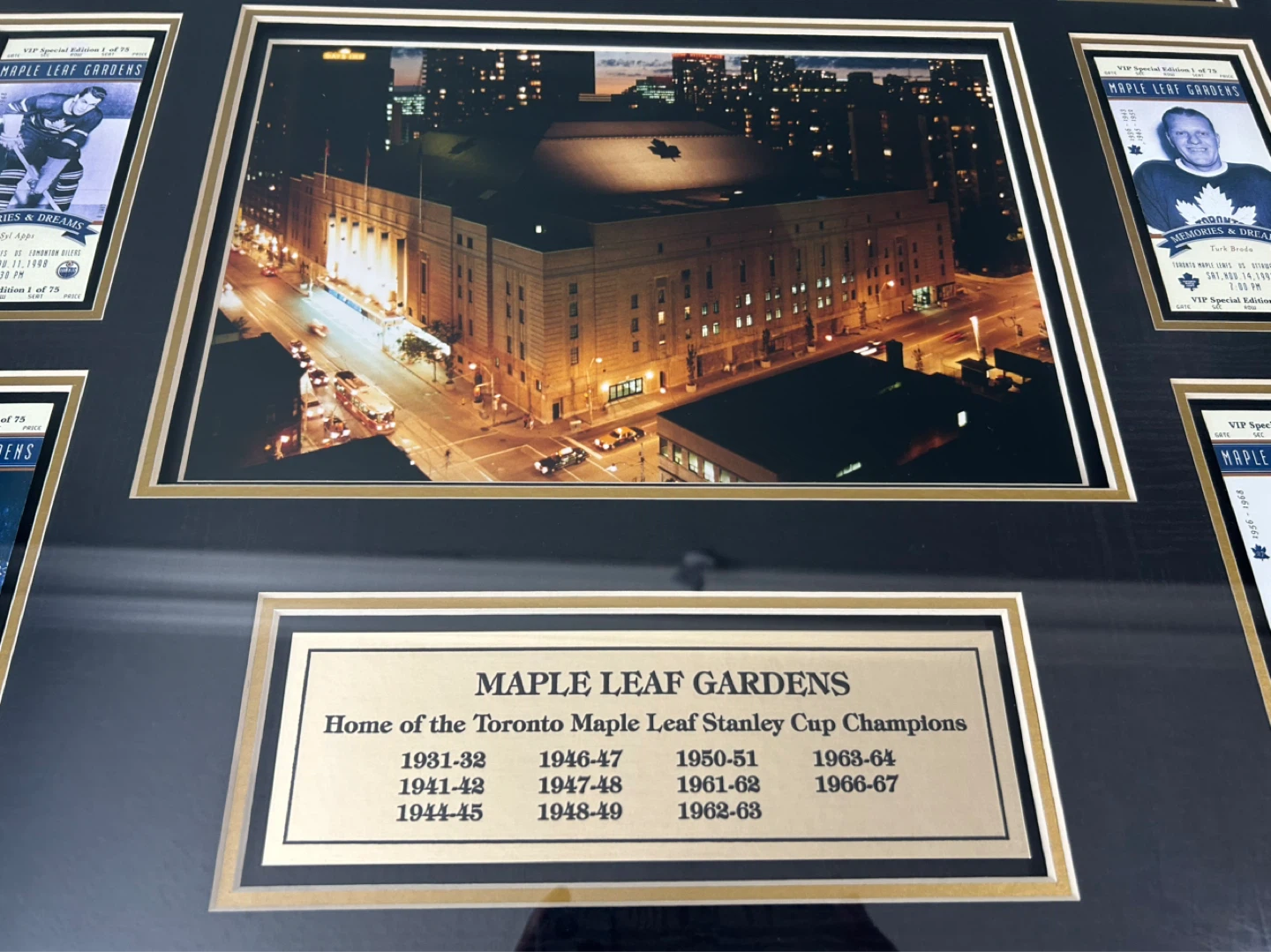 Framed Maple Leaf Gardens Final Season Ticket Set - photo 2