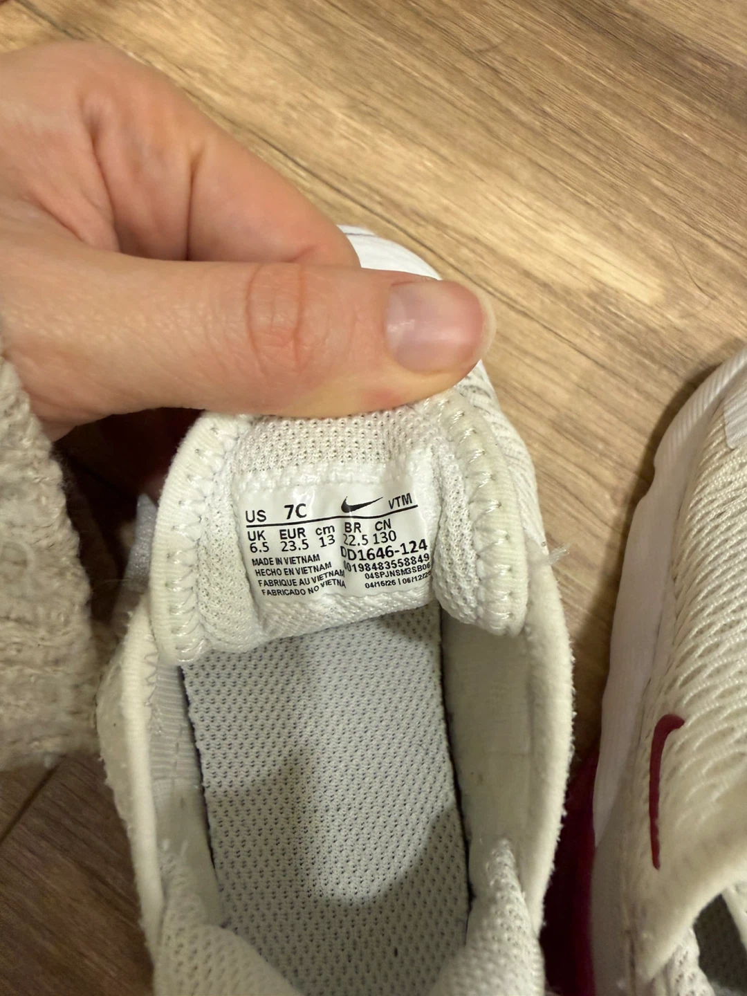 Nike Air Max 270 Toddler Shoes Size 7C White Burgundy - photo 3