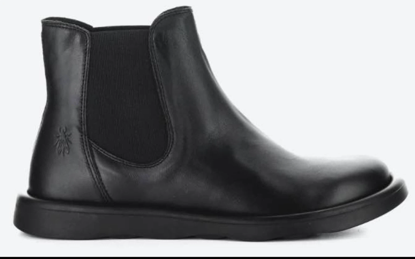 FLY LONDON Black Leather Chelsea Boots