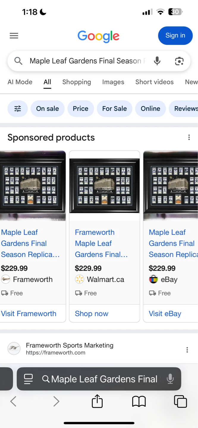 Framed Maple Leaf Gardens Final Season Ticket Set - photo 5