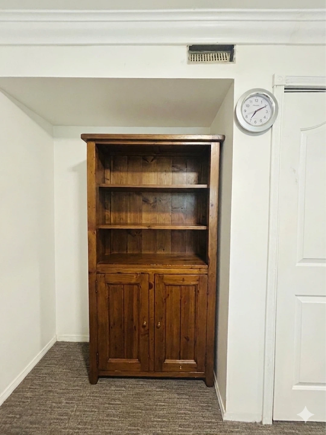 Wooden Bookcase with Cabinet