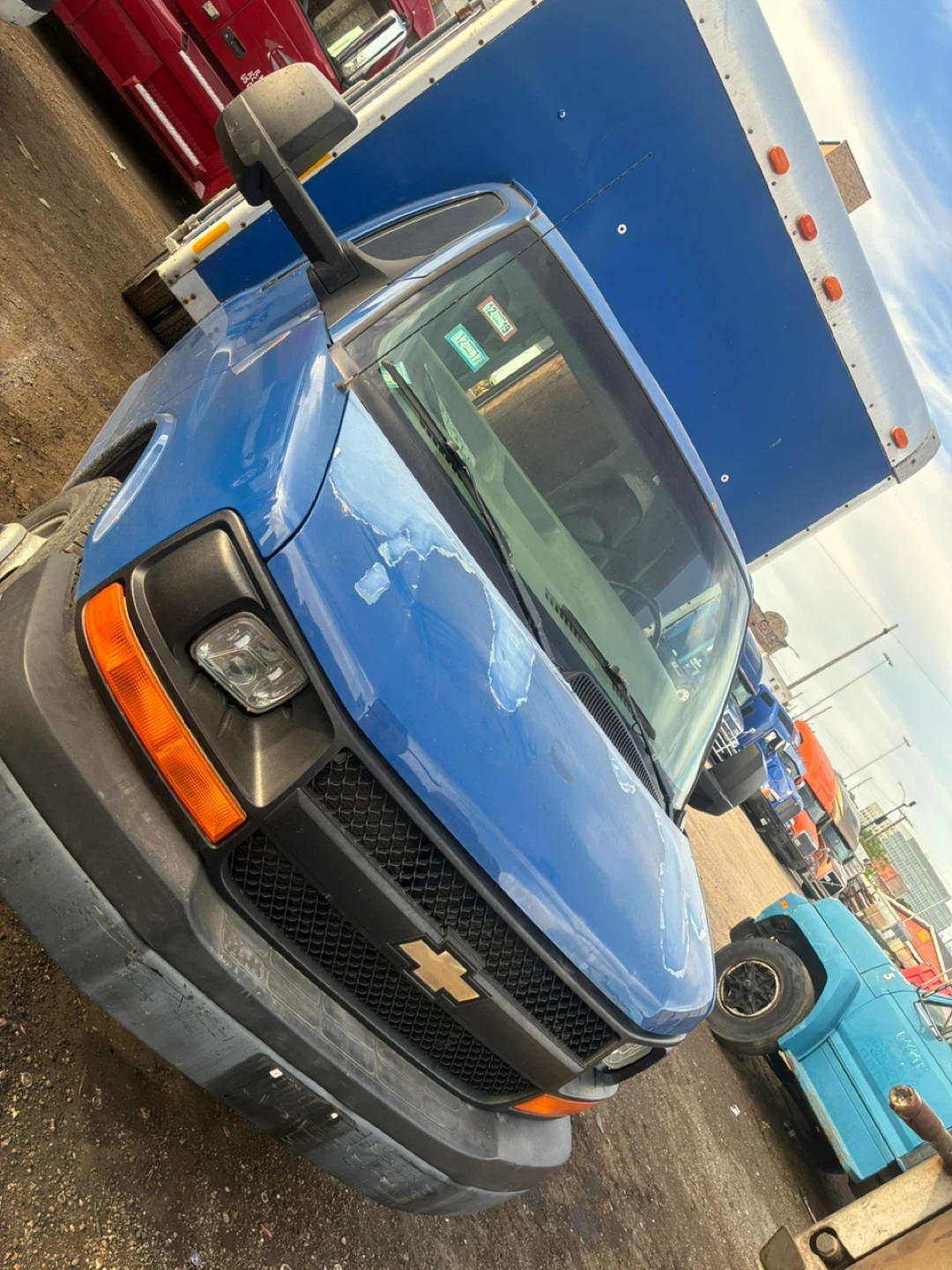 Blue Chevrolet Box Truck