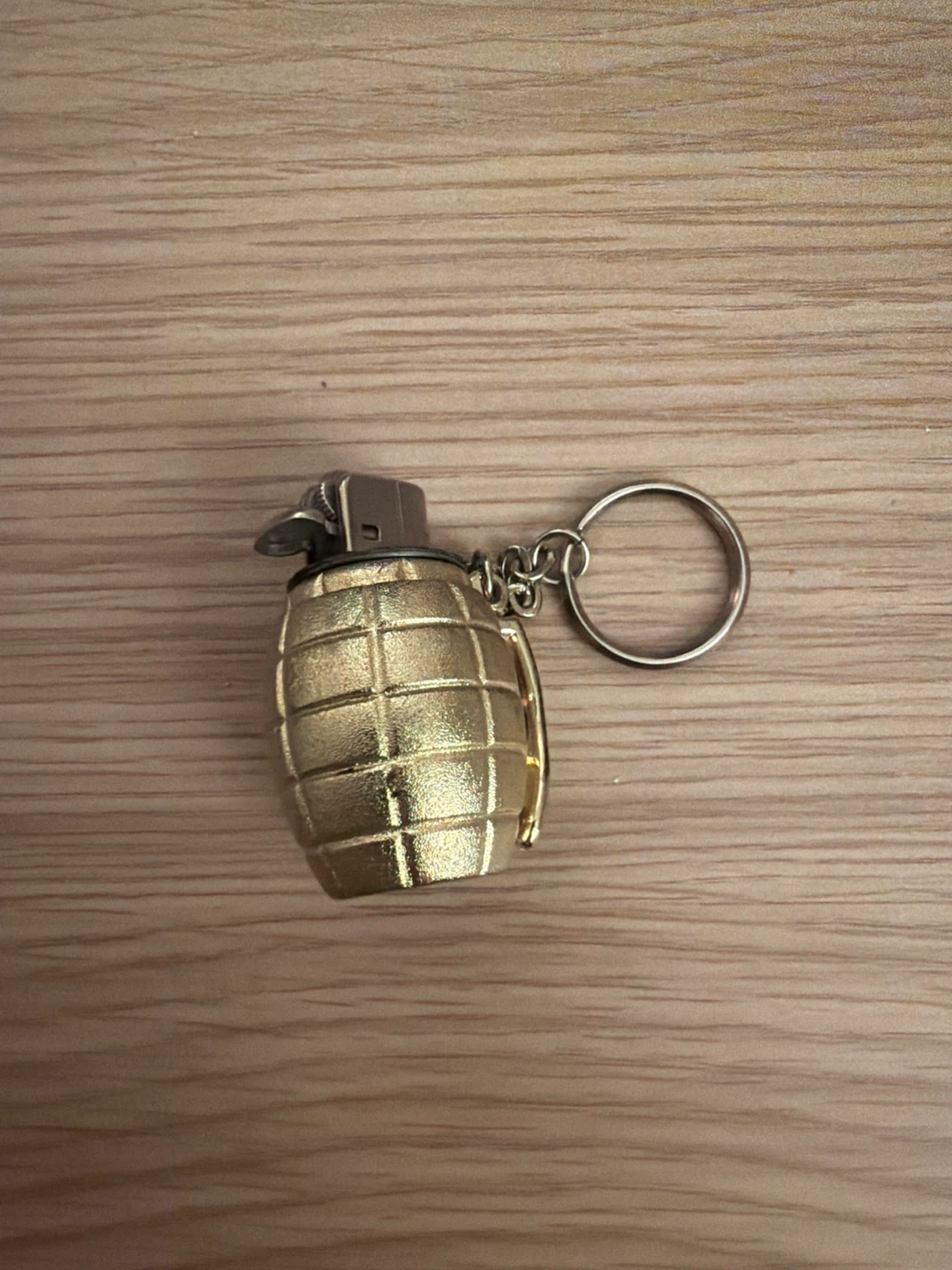 Gold Grenade Keychain Lighter