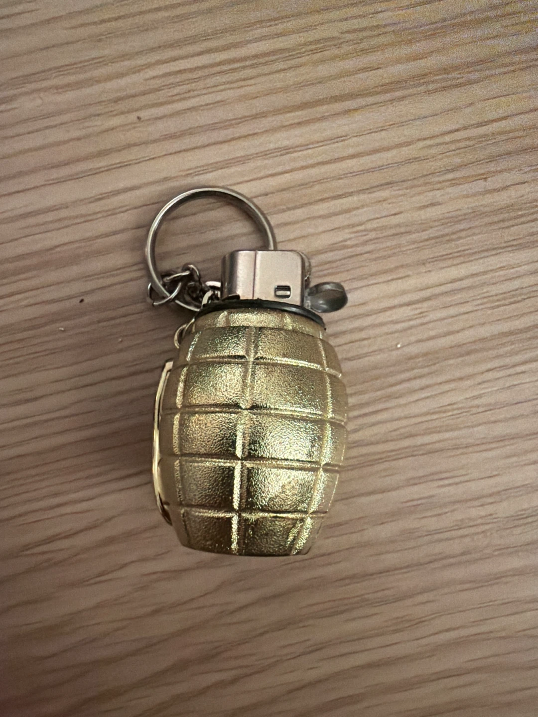 Gold Grenade Keychain Lighter - photo 2