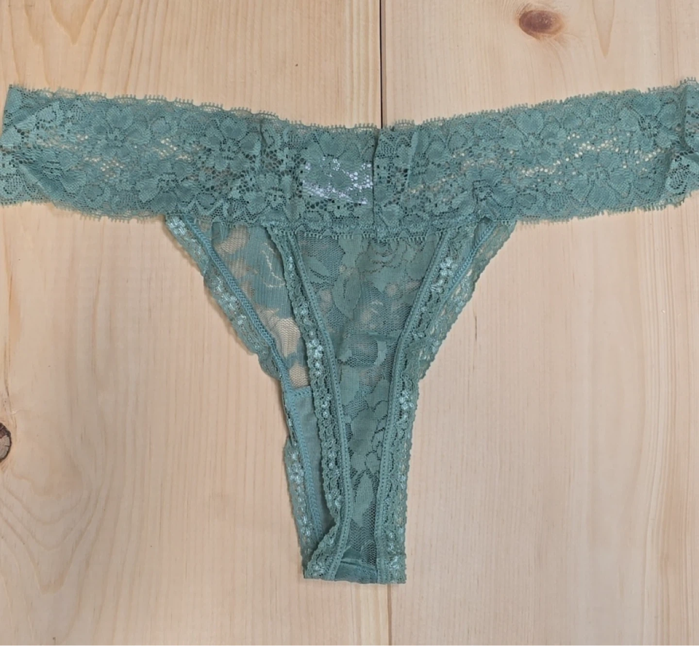 Green Lace Thong Underwear - photo 3