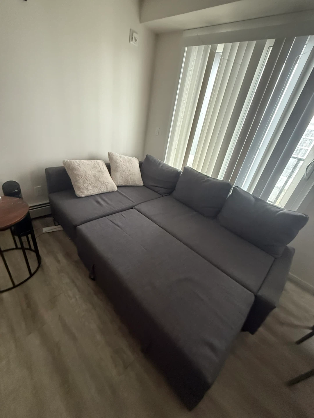 Dark Grey Sectional Sofa Bed - photo 2