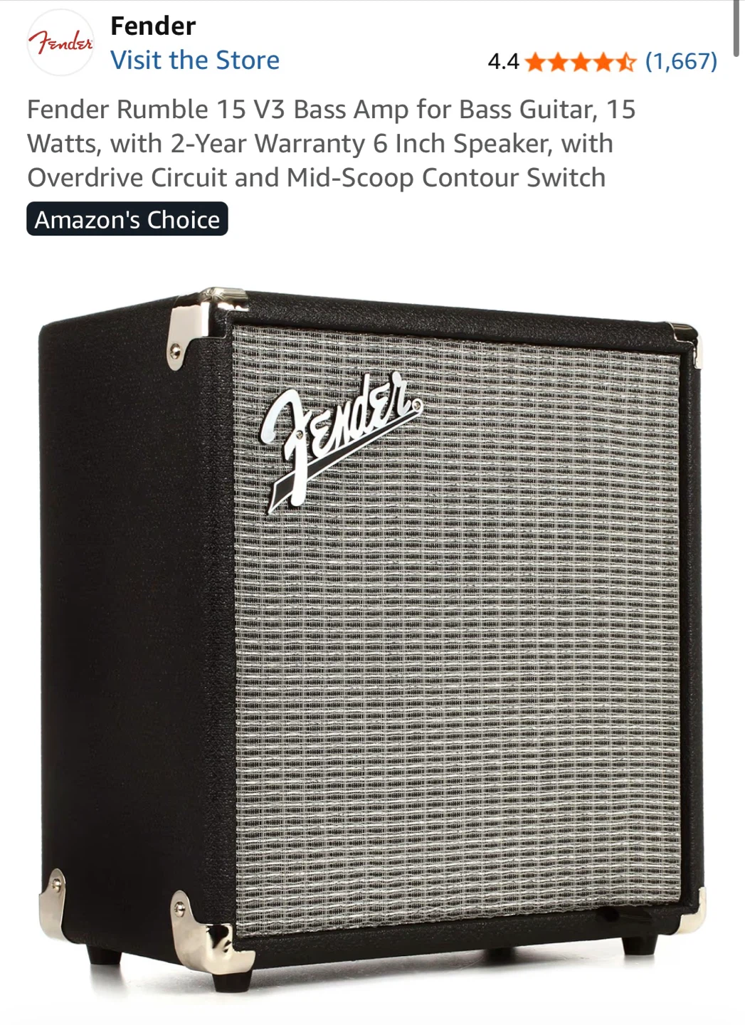 Fender Bass & Fender Rumble 15 V3 Bass Amp - photo 2