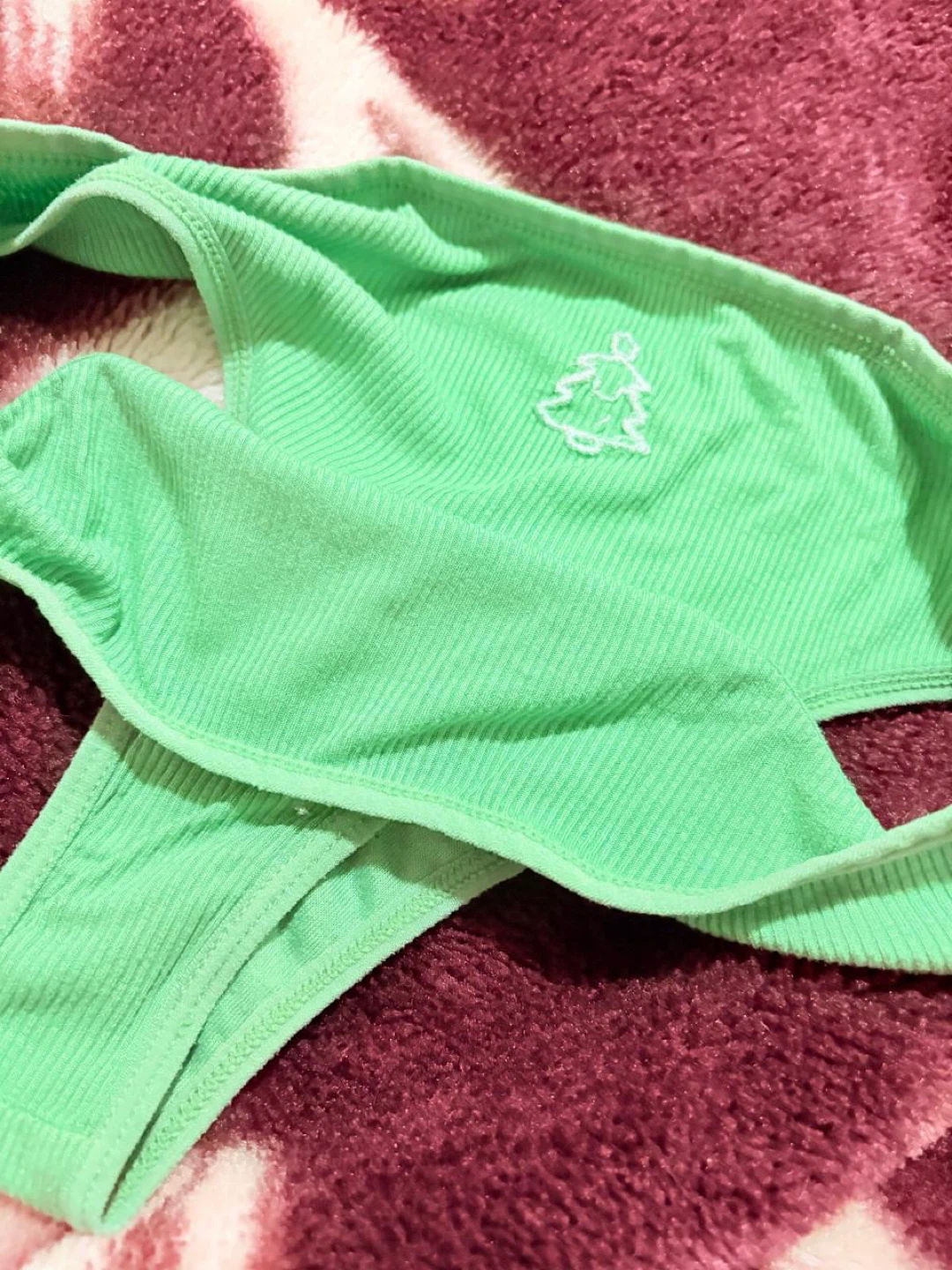 Knotty Women's Thong Underwear - Green - Size S (2 Pack) - photo 5