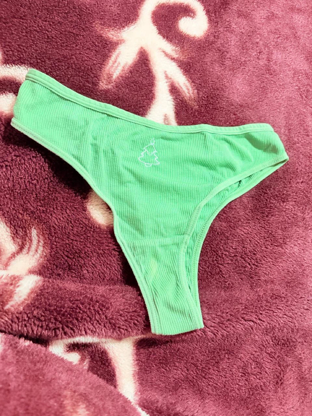 Knotty Women's Thong Underwear - Green - Size S (2 Pack) - photo 3