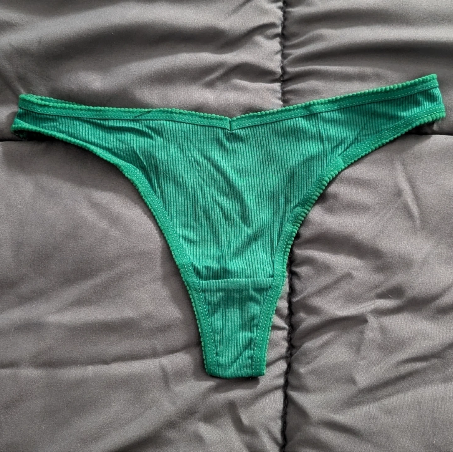 Knotty Women's Thong Underwear - Green - Size S (2 Pack)