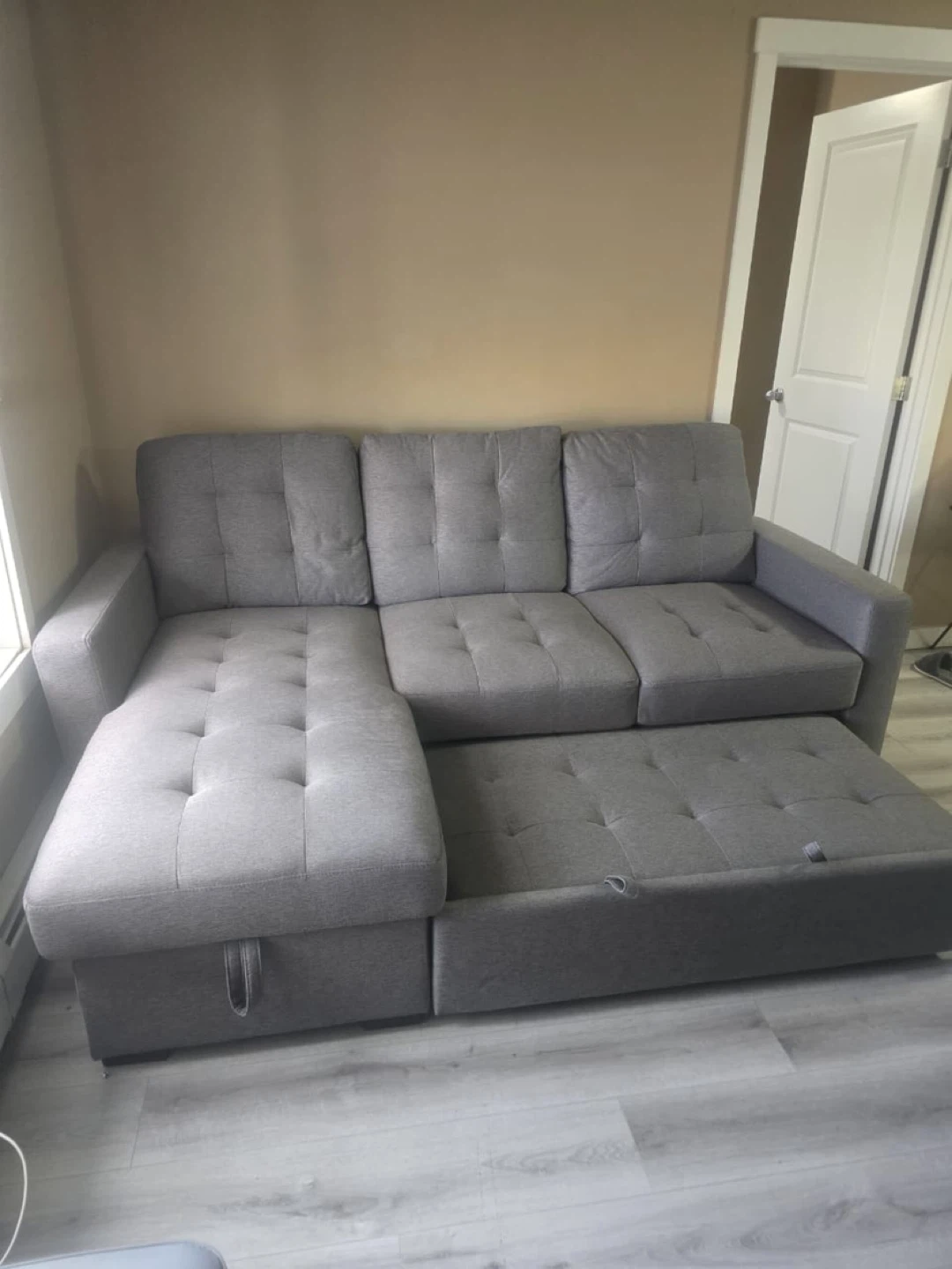 Dannery Pop-Up Sofa Bed - Light Grey - photo 2