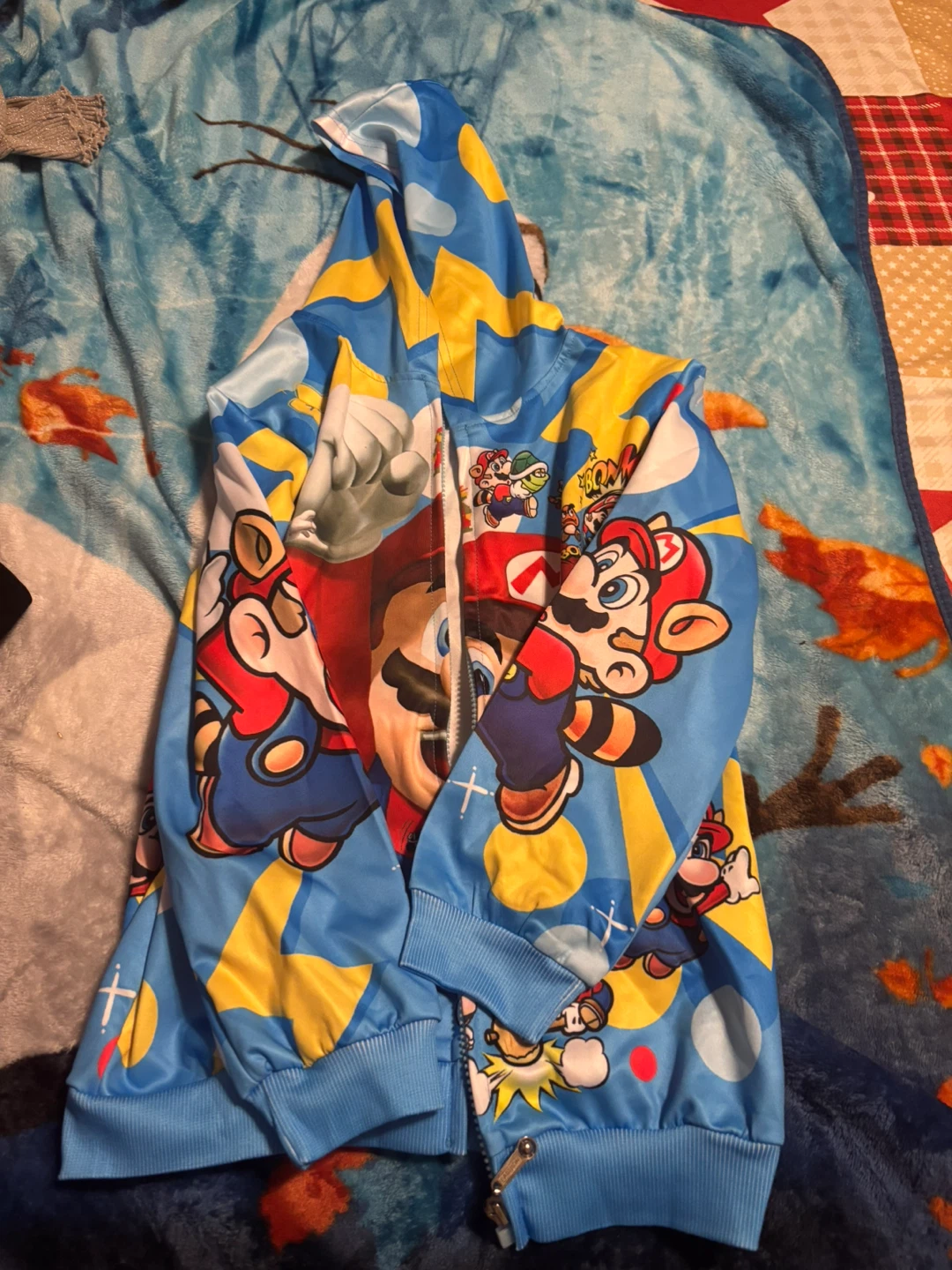 Nintendo Mario All-Over Print Zip-Up Hoodie