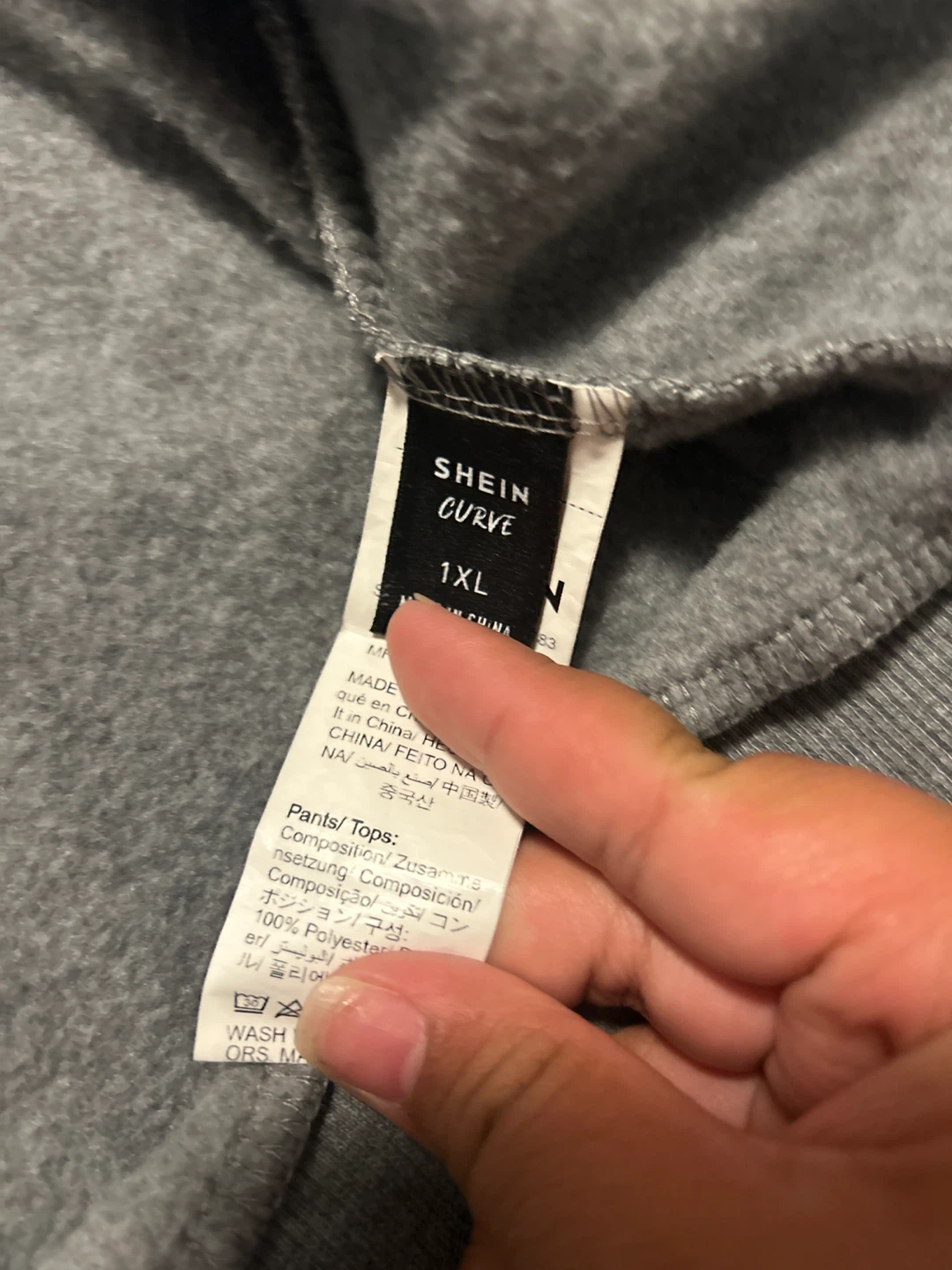 SHEIN Curve Grey Zip-Up Hoodie - photo 2