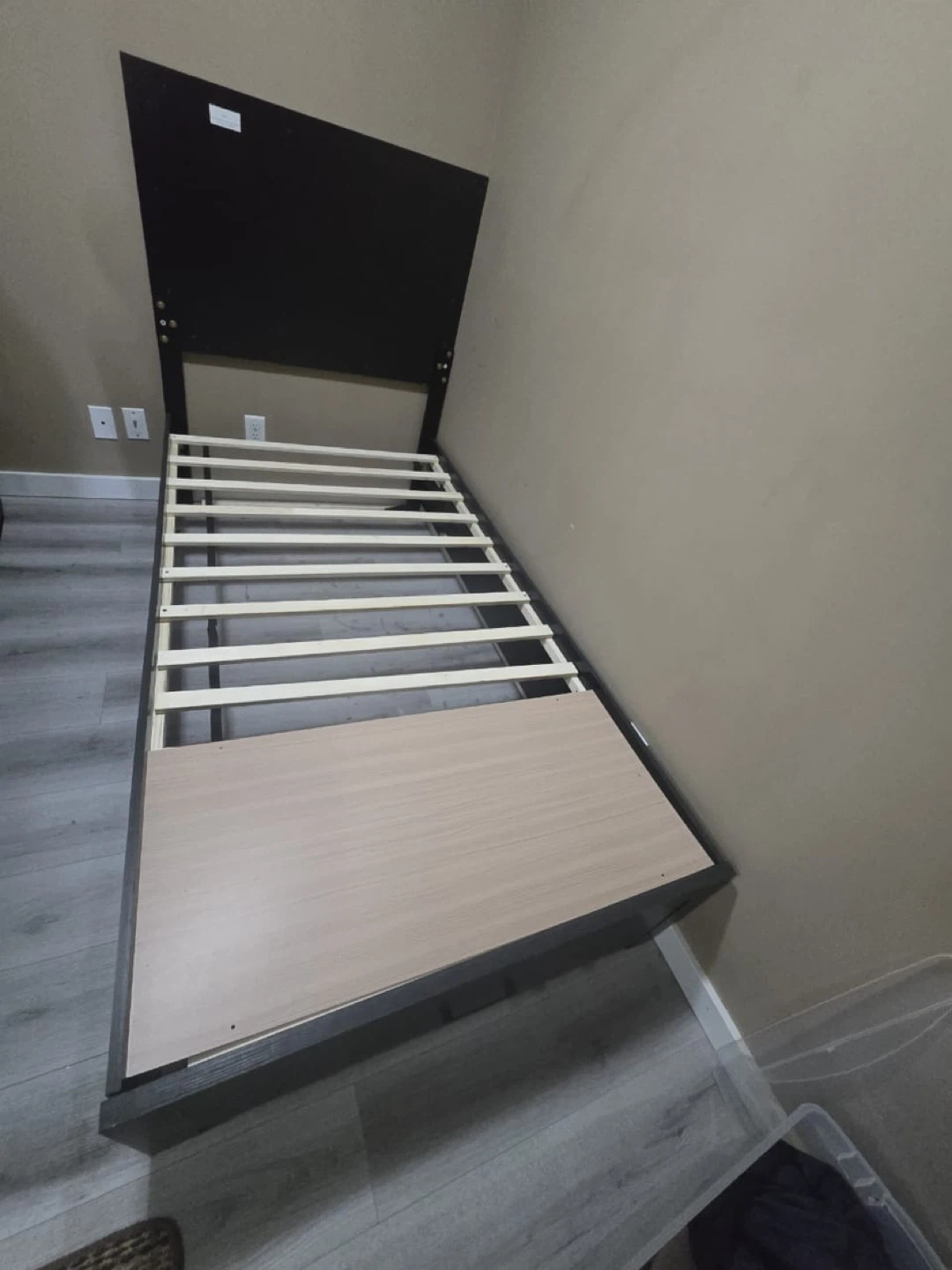 Black Twin Bed Frame with Headboard