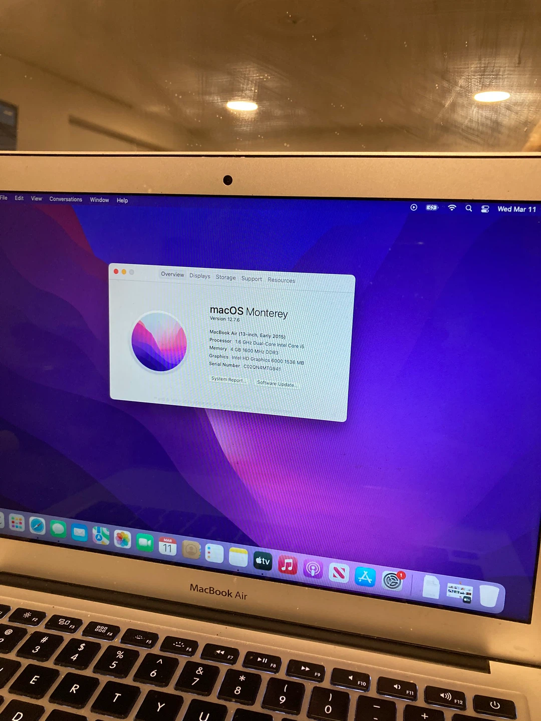 Apple MacBook Air (13-inch, Early 2015) 4GB RAM