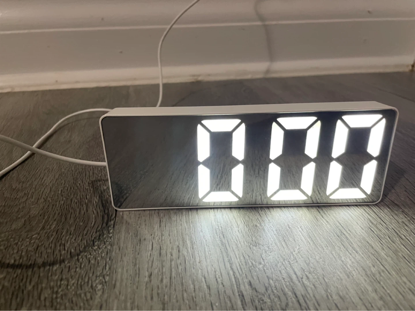 Digital Alarm Clock Mirror Display