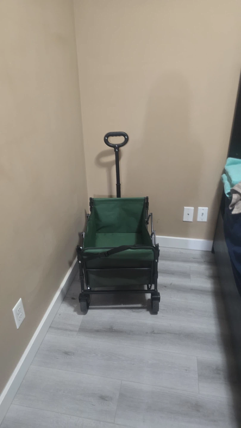 Green Folding Wagon Cart