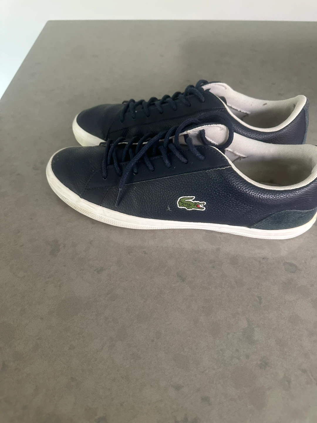 Lacoste Navy Leather Sneakers