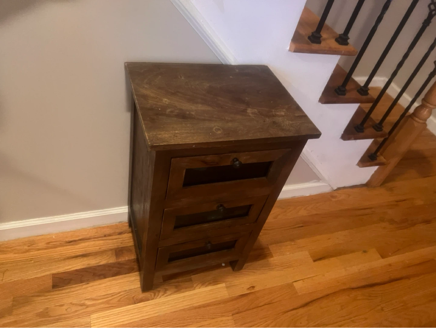 Wooden 3-Drawer Nightstand - photo 2