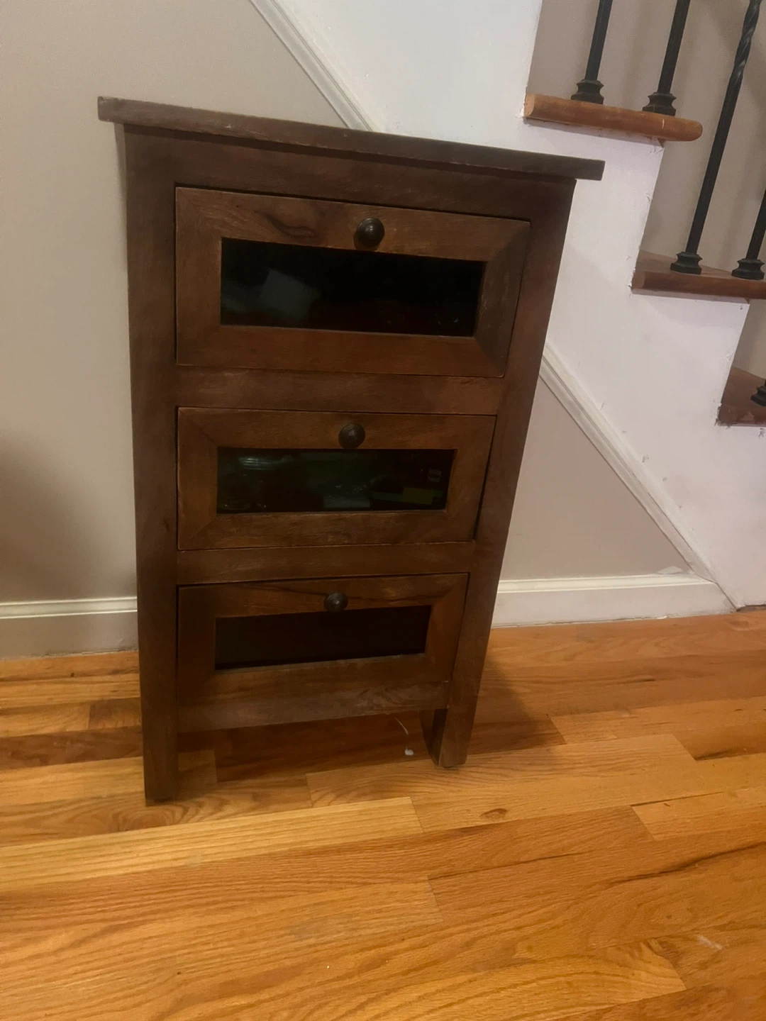 Wooden 3-Drawer Nightstand