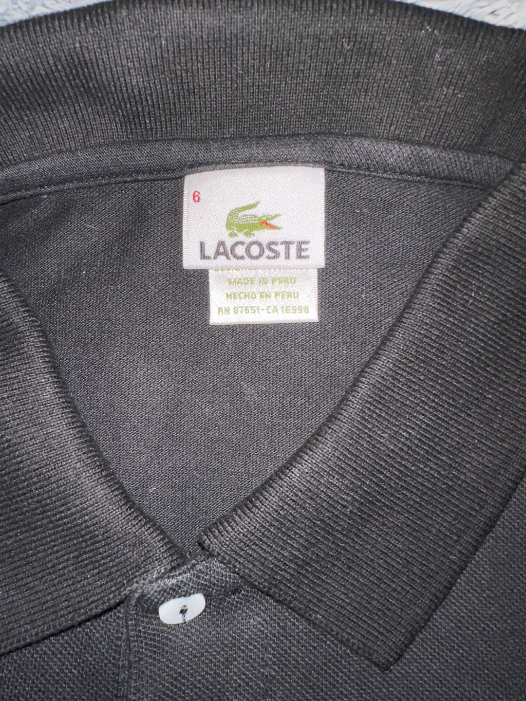 Black Lacoste Polo Shirt - photo 5